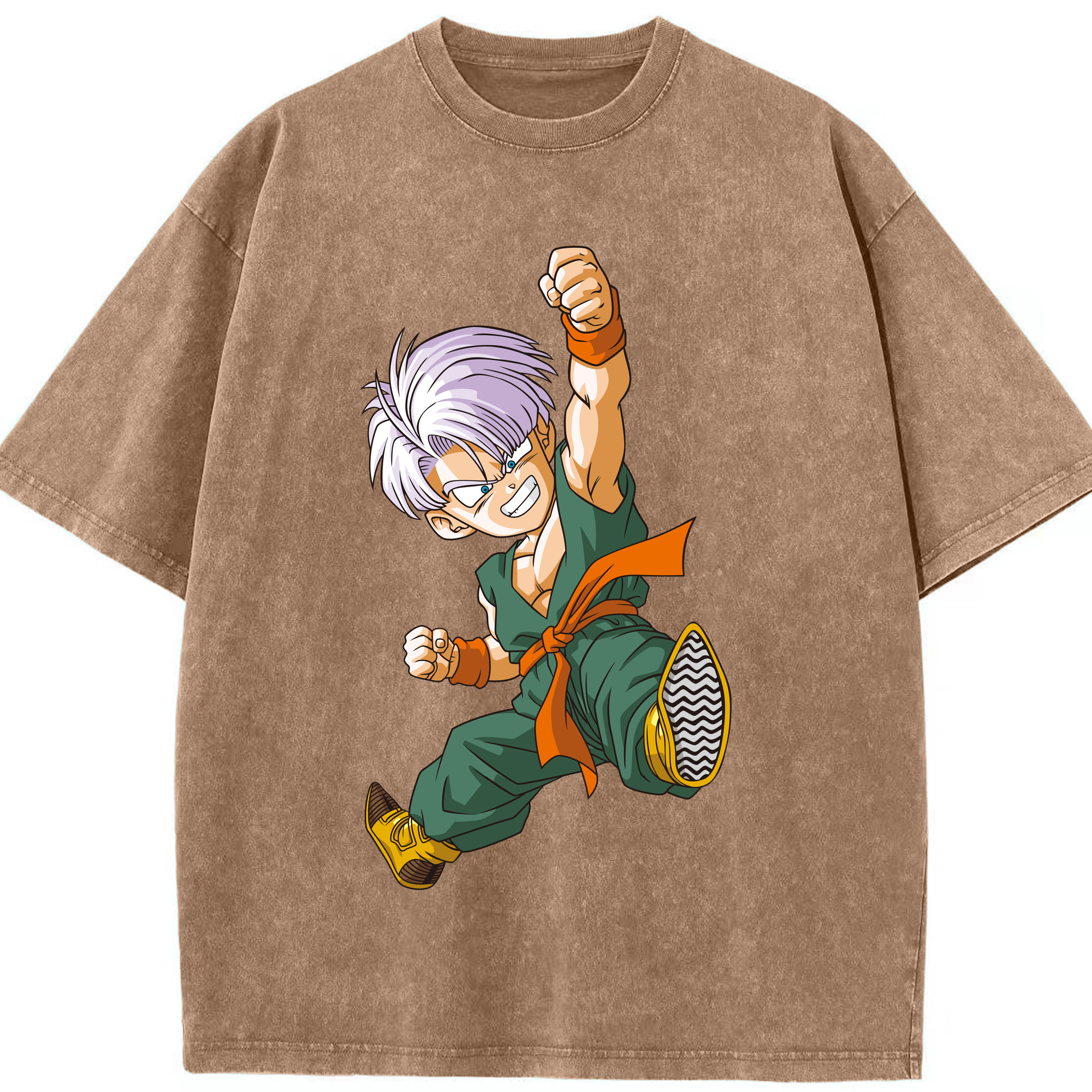 （画像用） ドラゴンボール トランクス（Torankusu）DRAGON BALL Trunks 綿100% ヴィンテージ風 半袖Tシャツ（フロントプリント）