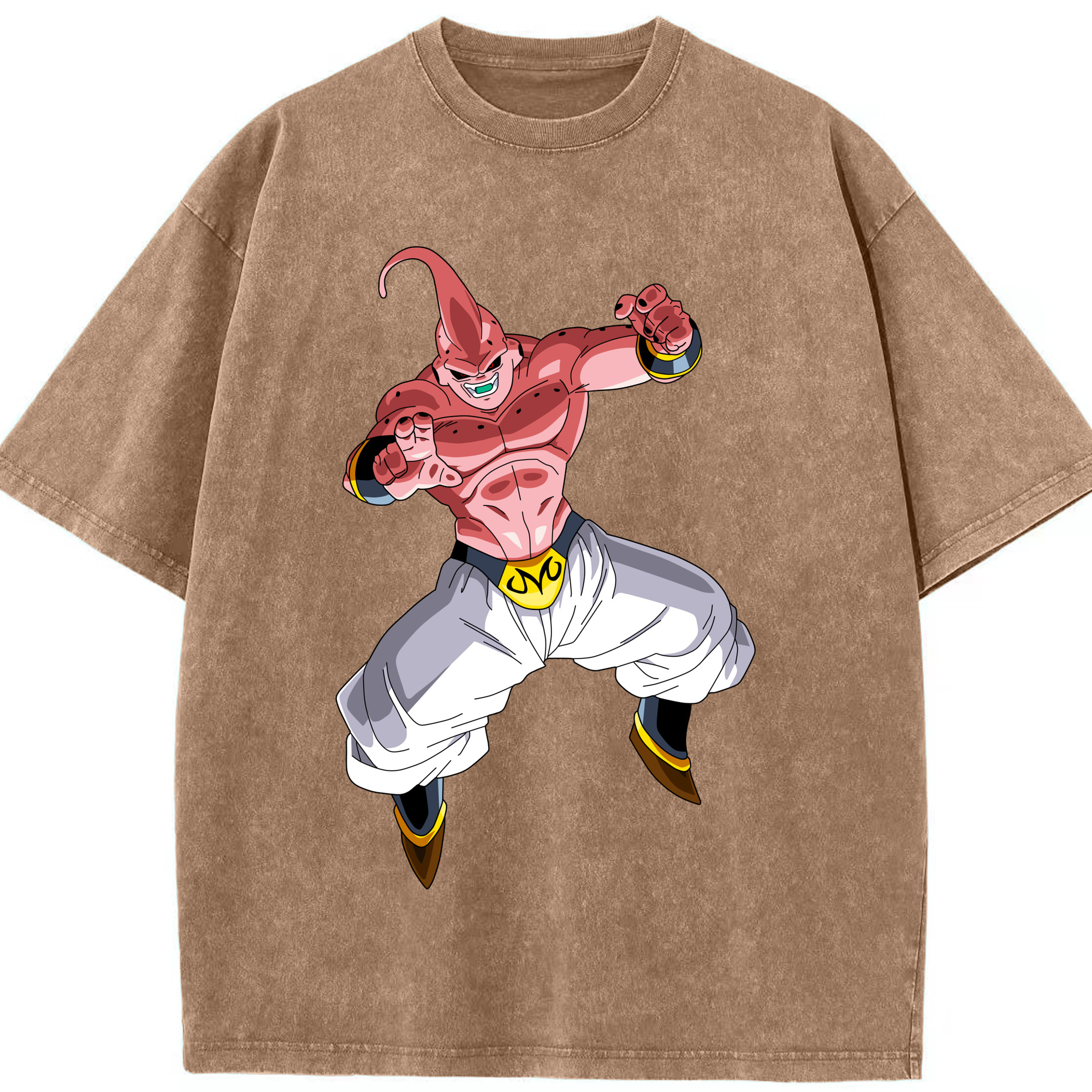 ドラゴンボール 魔人ブウ DRAGON BALL Majin Buu 綿100% ヴィンテージ風 半袖Tシャツ（フロントプリント）