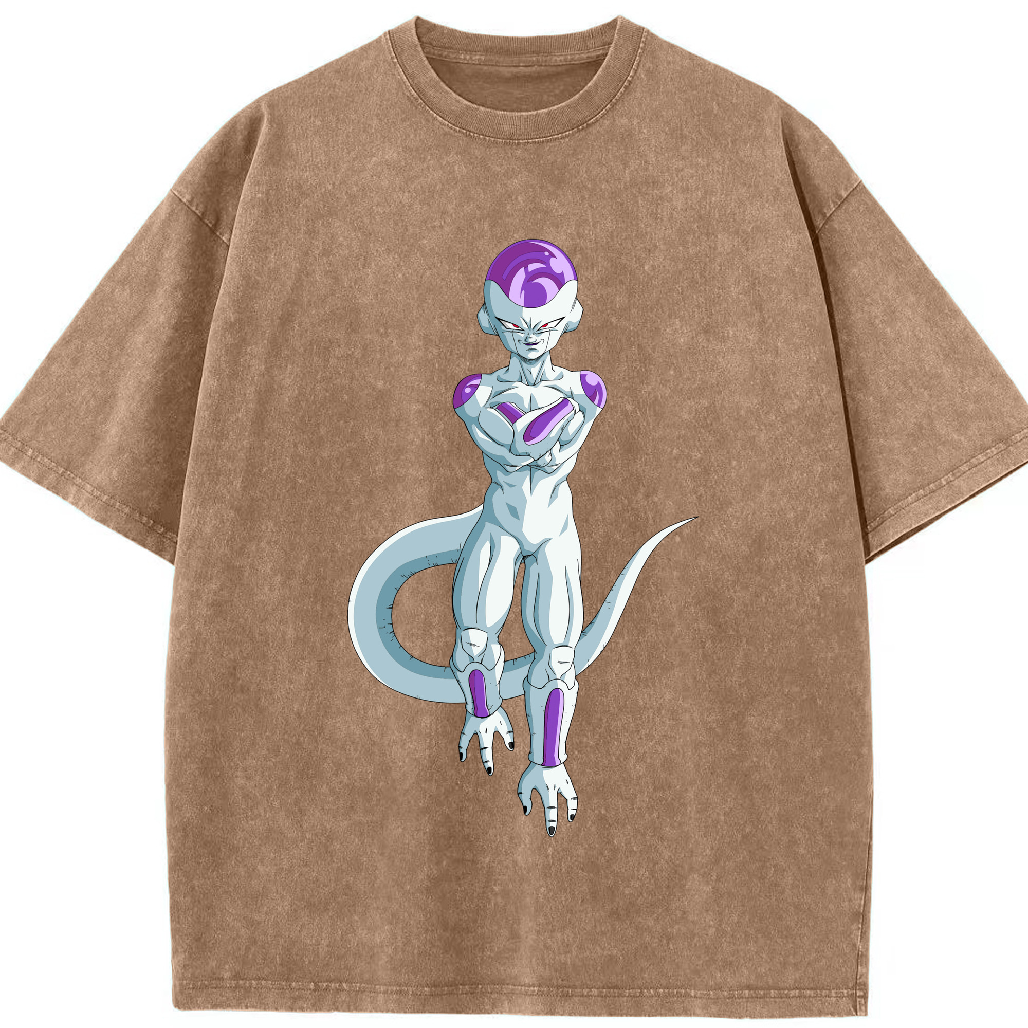 （画像用） ドラゴンボール フリーザ DRAGON BALL Frieza 綿100% ヴィンテージ風 半袖Tシャツ（フロントプリント）