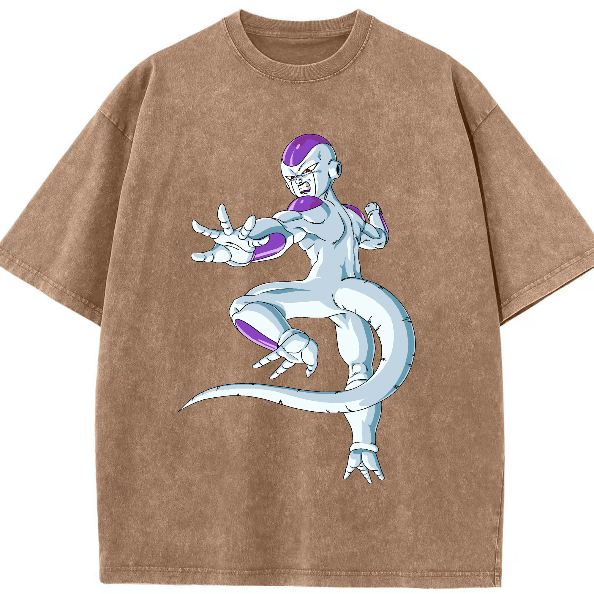 （画像用） ドラゴンボール フリーザ DRAGON BALL Frieza 綿100% ヴィンテージ風 半袖Tシャツ（フロントプリント）