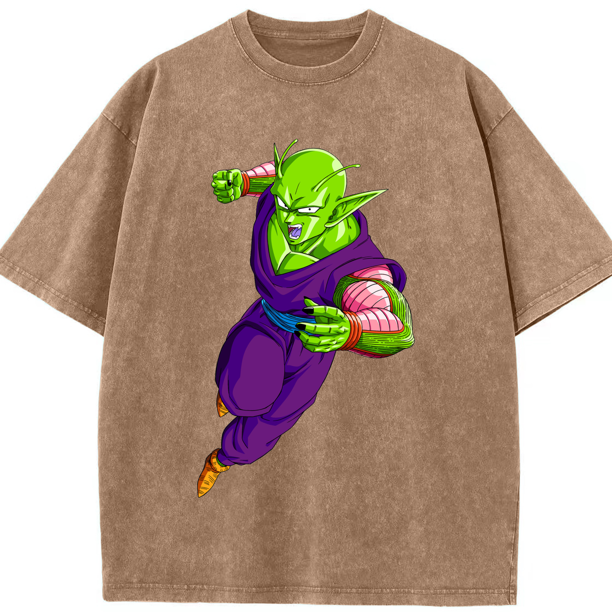 （画像用） ドラゴンボール ピッコロ DRAGON BALL Piccolo 綿100% ヴィンテージ風 半袖Tシャツ（フロントプリント）