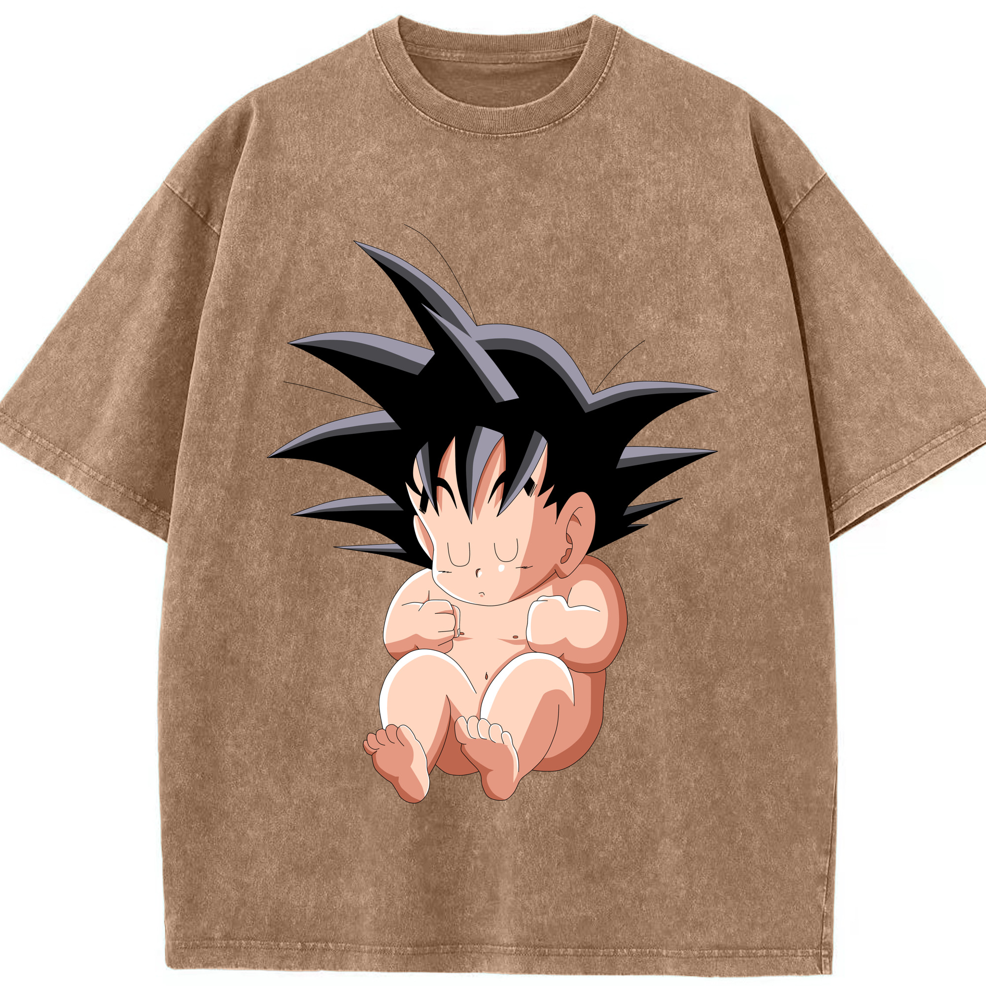 （画像用） ドラゴンボール 孫悟空（そん ごくう）Son Goku カカロット DRAGON BALL Kakarotto 綿100% ヴィンテージ風 半袖Tシャツ（フロントプリント）
