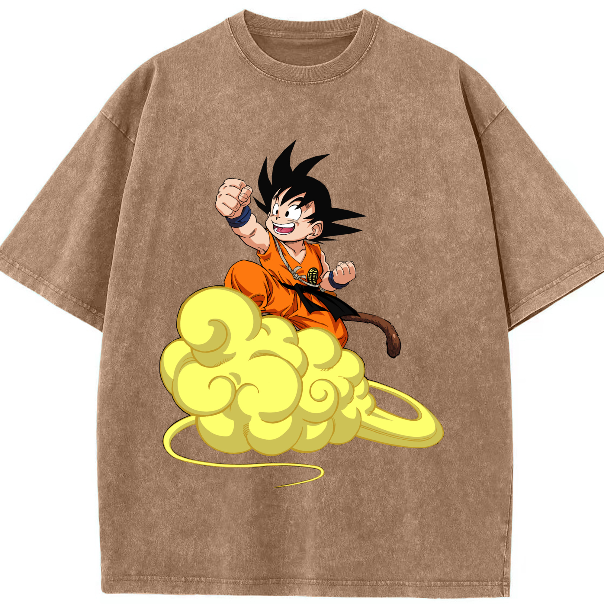 ドラゴンボール 孫悟空（そん ごくう）Son Goku カカロット DRAGON BALL Kakarotto 綿100% ヴィンテージ風 半袖Tシャツ（フロントプリント）