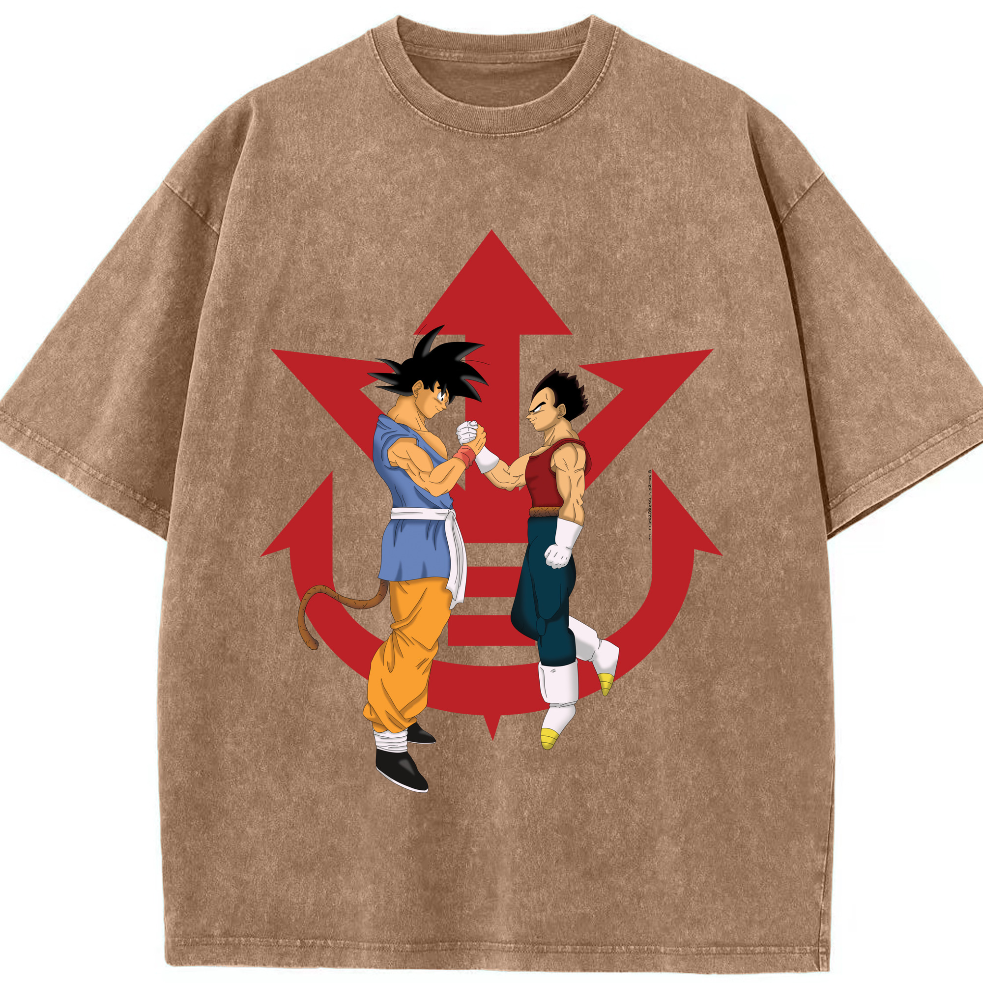 （画像用） ドラゴンボール 孫悟空（そん ごくう）Son Goku カカロット DRAGON BALL Kakarotto 綿100% ヴィンテージ風 半袖Tシャツ（フロントプリント）