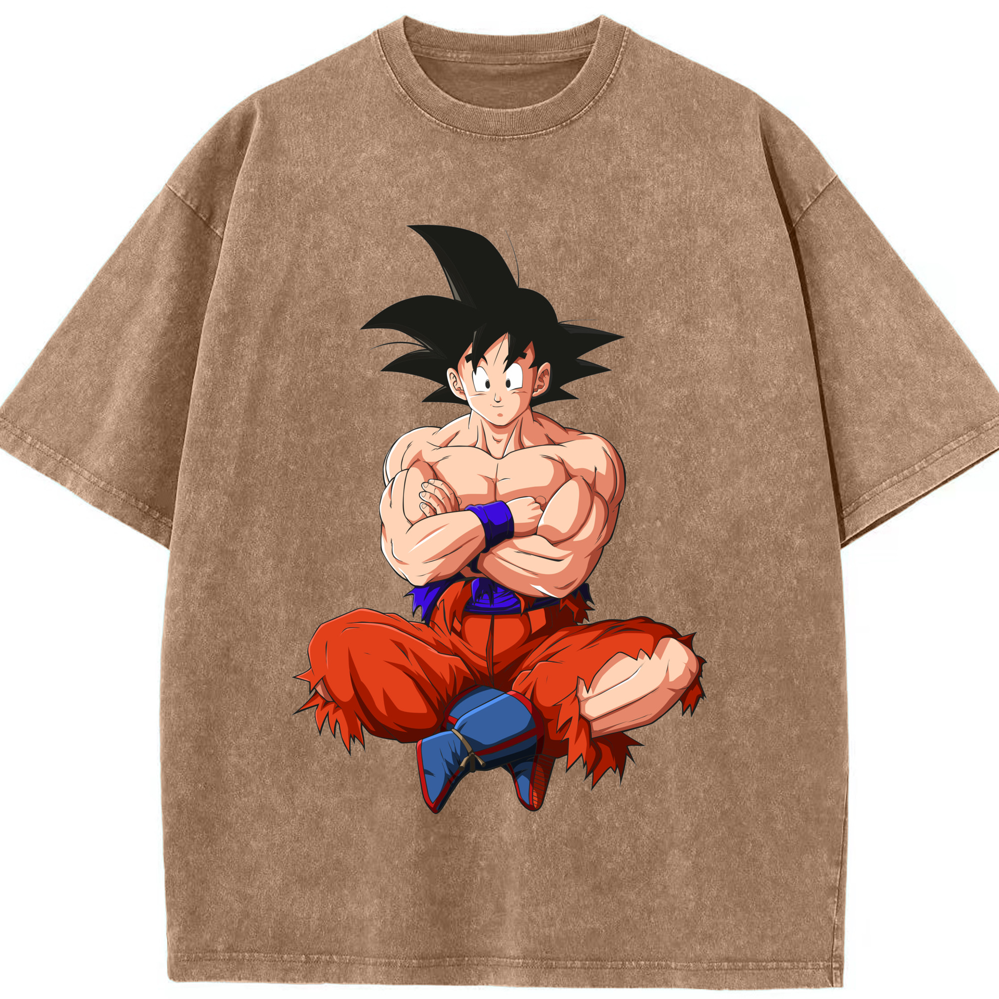 ドラゴンボール 孫悟空（そん ごくう）Son Goku カカロット DRAGON BALL Kakarotto 綿100% ヴィンテージ風 半袖Tシャツ（フロントプリント）