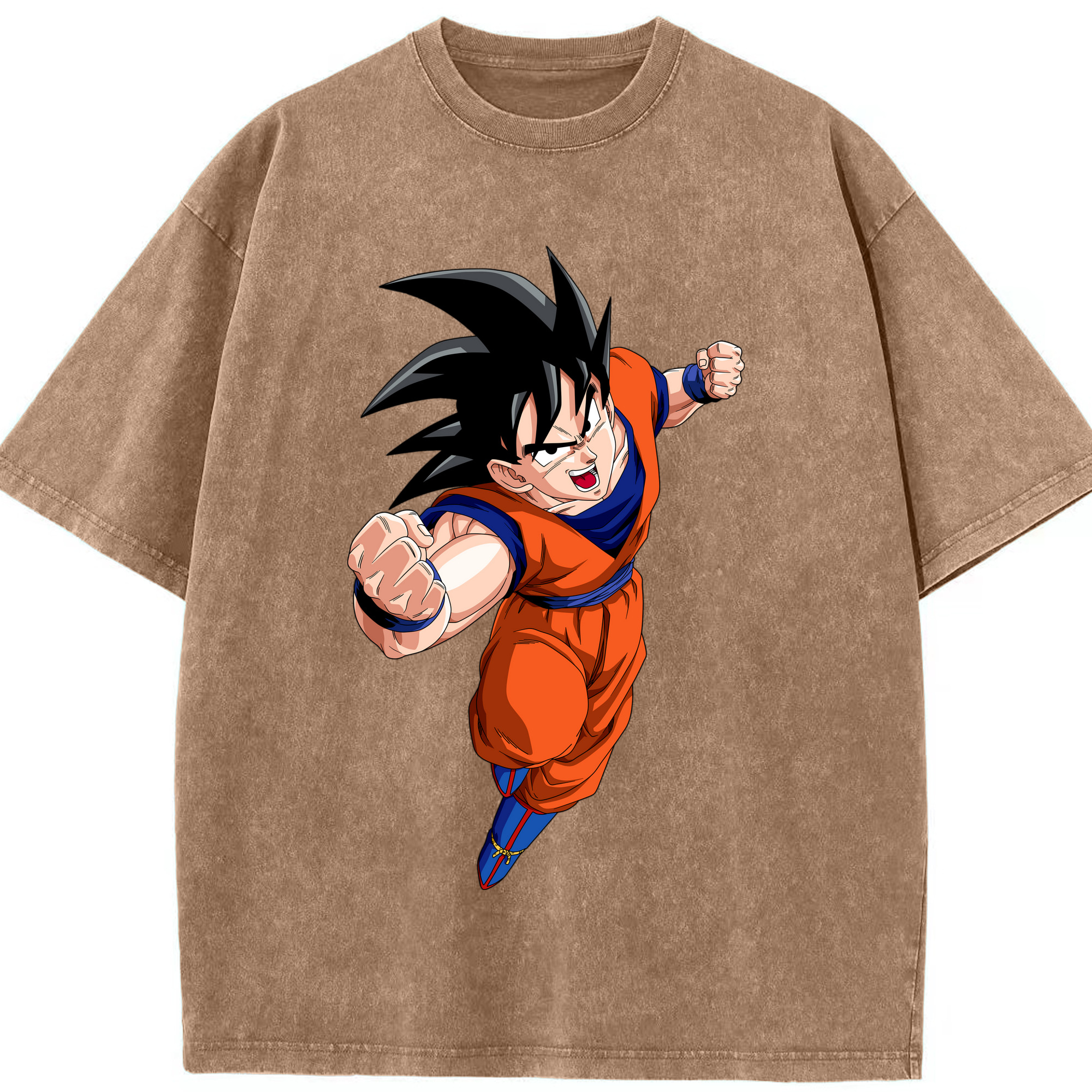 ドラゴンボール 孫悟空（そん ごくう）Son Goku カカロット DRAGON BALL Kakarotto 綿100% ヴィンテージ風 半袖Tシャツ（フロントプリント）