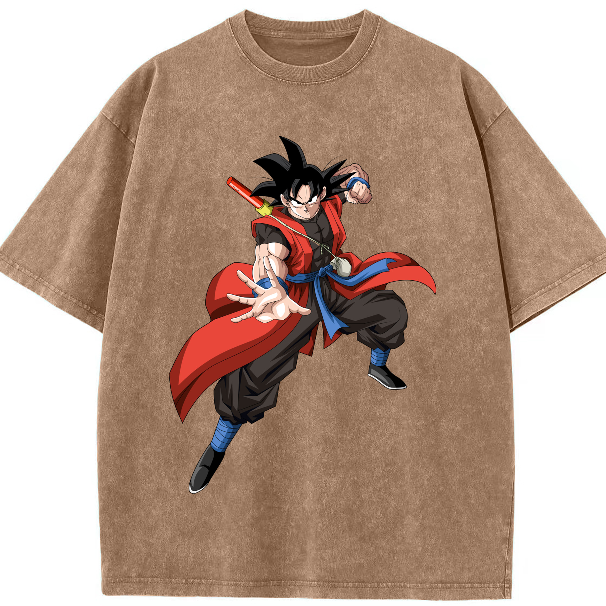 ドラゴンボール 孫悟空（そん ごくう）Son Goku カカロット DRAGON BALL Kakarotto 綿100% ヴィンテージ風 半袖Tシャツ（フロントプリント）
