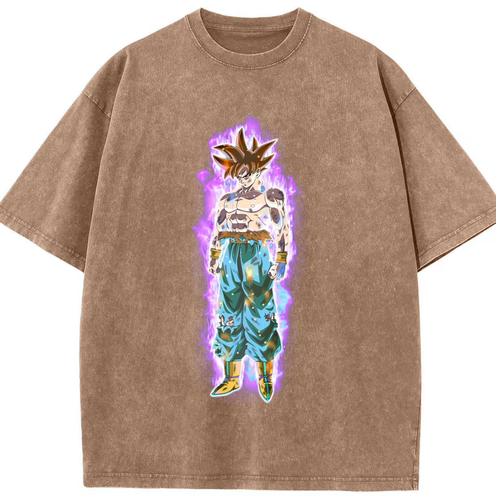 ドラゴンボール 孫悟空（そん ごくう）Son Goku カカロット DRAGON BALL Kakarotto 綿100% ヴィンテージ風 半袖Tシャツ（フロントプリント）