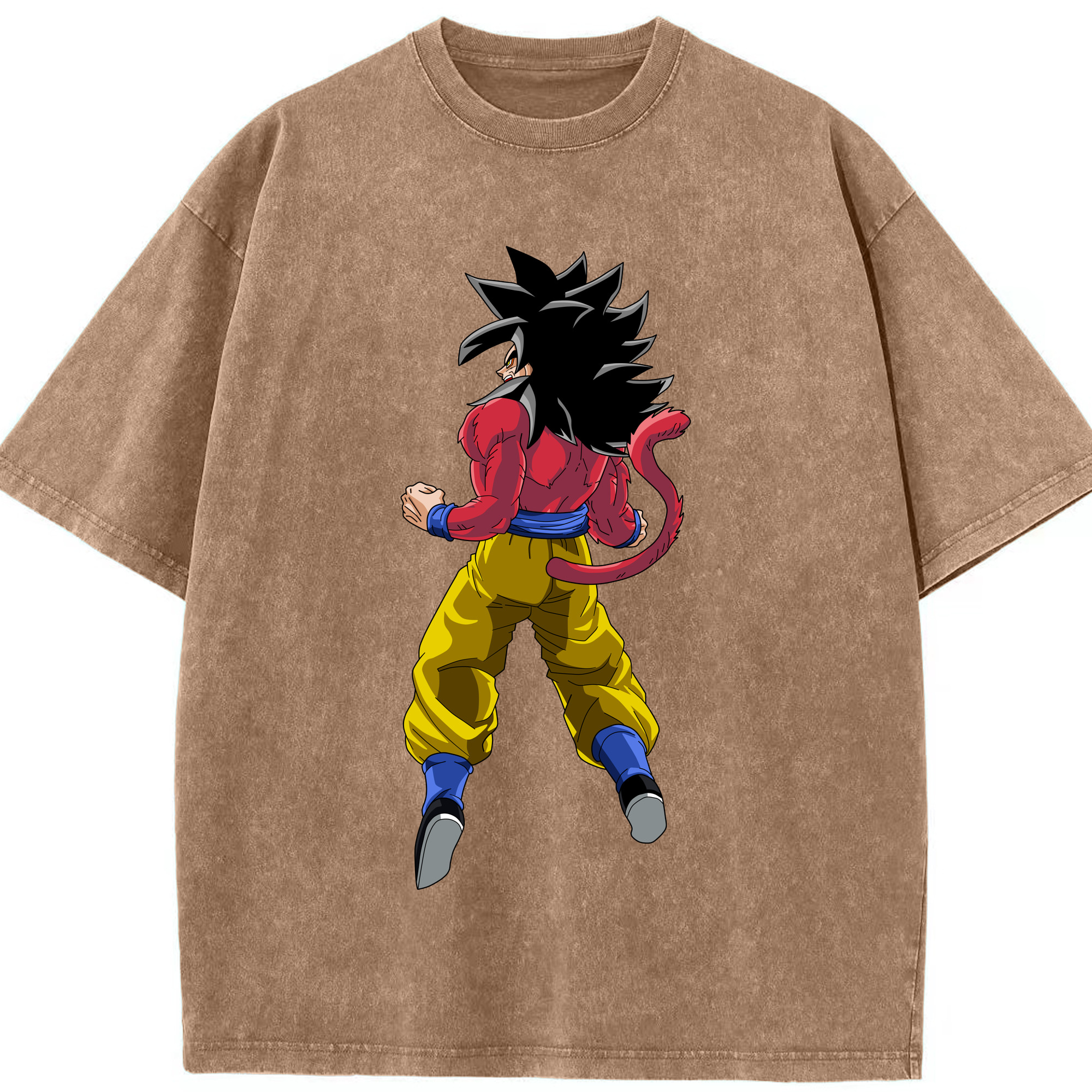（画像用） ドラゴンボール 孫悟空（そん ごくう）Son Goku カカロット DRAGON BALL Kakarotto 綿100% ヴィンテージ風 半袖Tシャツ（フロントプリント）
