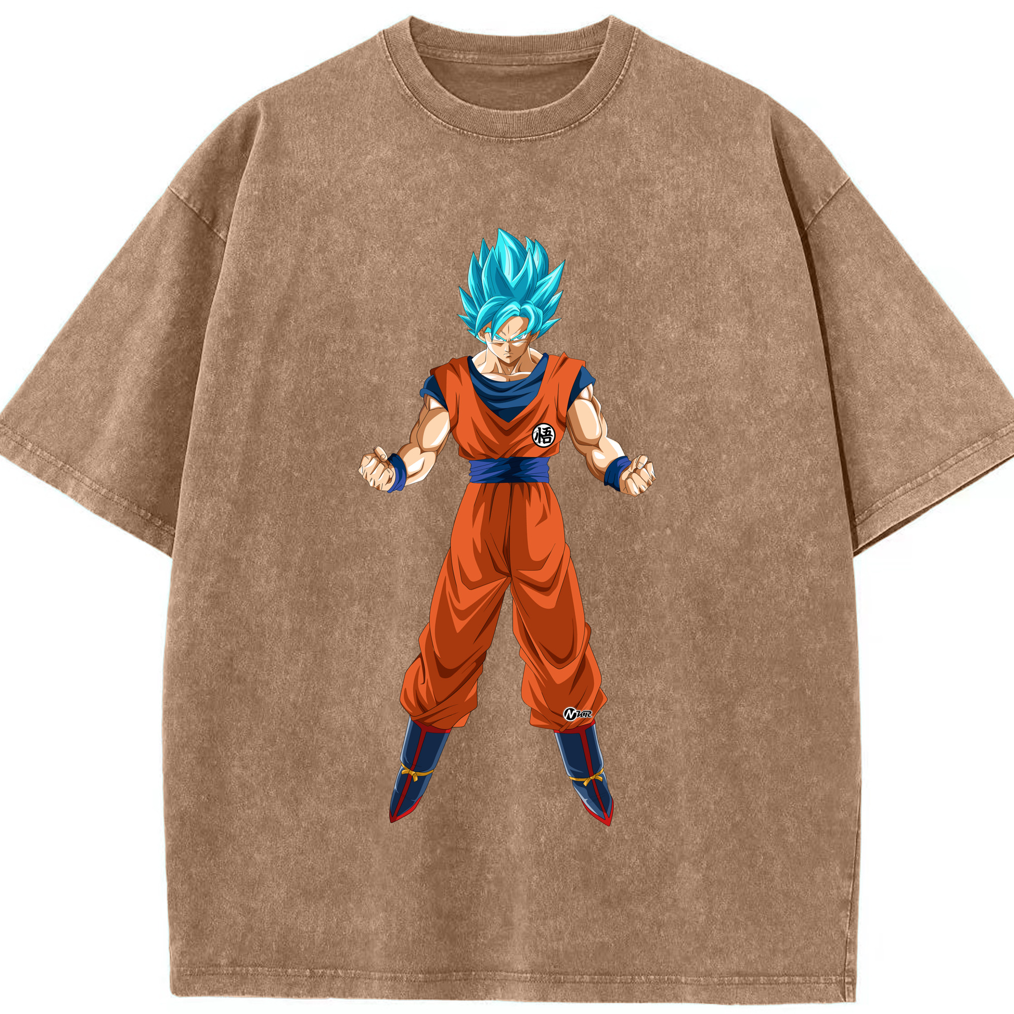 （画像用） ドラゴンボール 孫悟空（そん ごくう）Son Goku カカロット DRAGON BALL Kakarotto 綿100% ヴィンテージ風 半袖Tシャツ（フロントプリント）