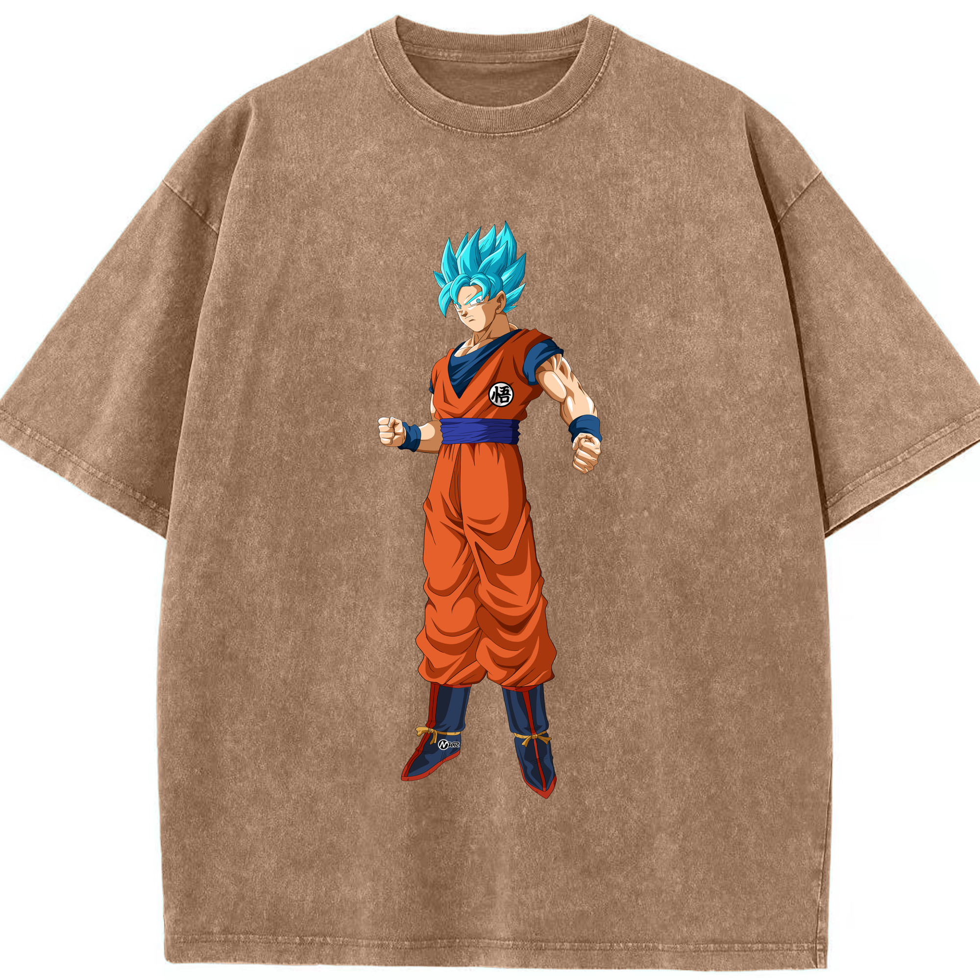 （画像用） ドラゴンボール 孫悟空（そん ごくう）Son Goku カカロット DRAGON BALL Kakarotto 綿100% ヴィンテージ風 半袖Tシャツ（フロントプリント）