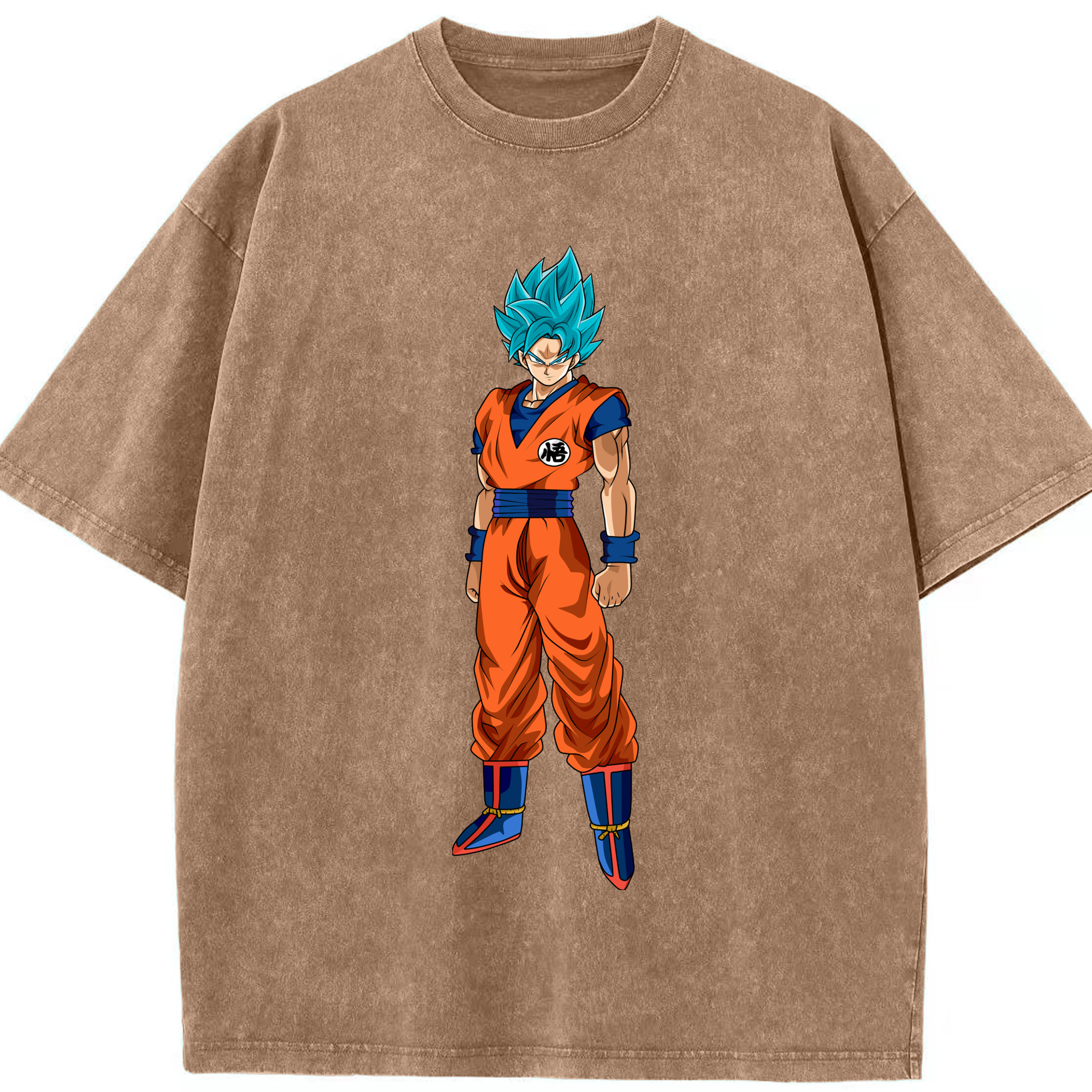 （画像用） ドラゴンボール 孫悟空（そん ごくう）Son Goku カカロット DRAGON BALL Kakarotto 綿100% ヴィンテージ風 半袖Tシャツ（フロントプリント）