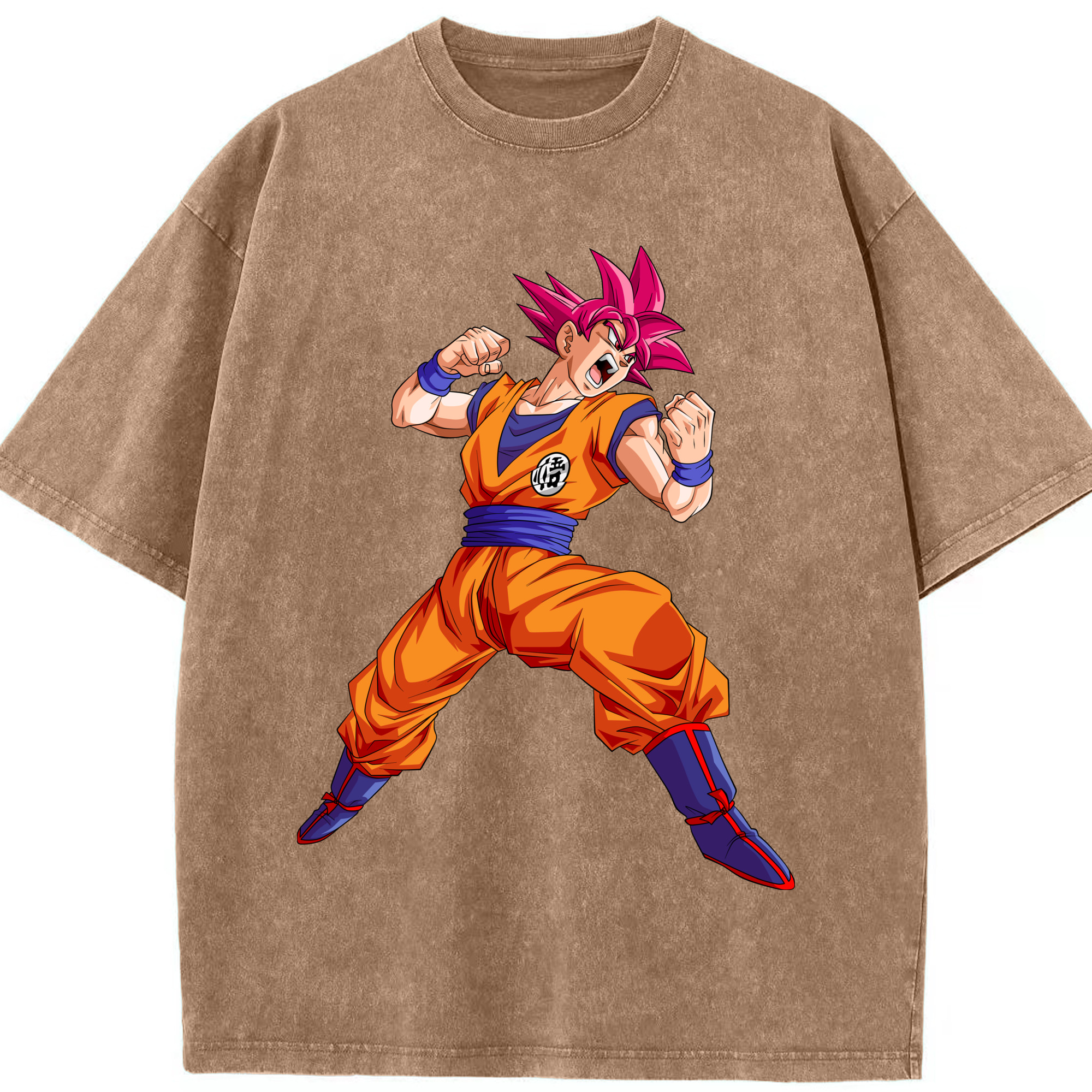 （画像用） ドラゴンボール 孫悟空（そん ごくう）Son Goku カカロット DRAGON BALL Kakarotto 綿100% ヴィンテージ風 半袖Tシャツ（フロントプリント）