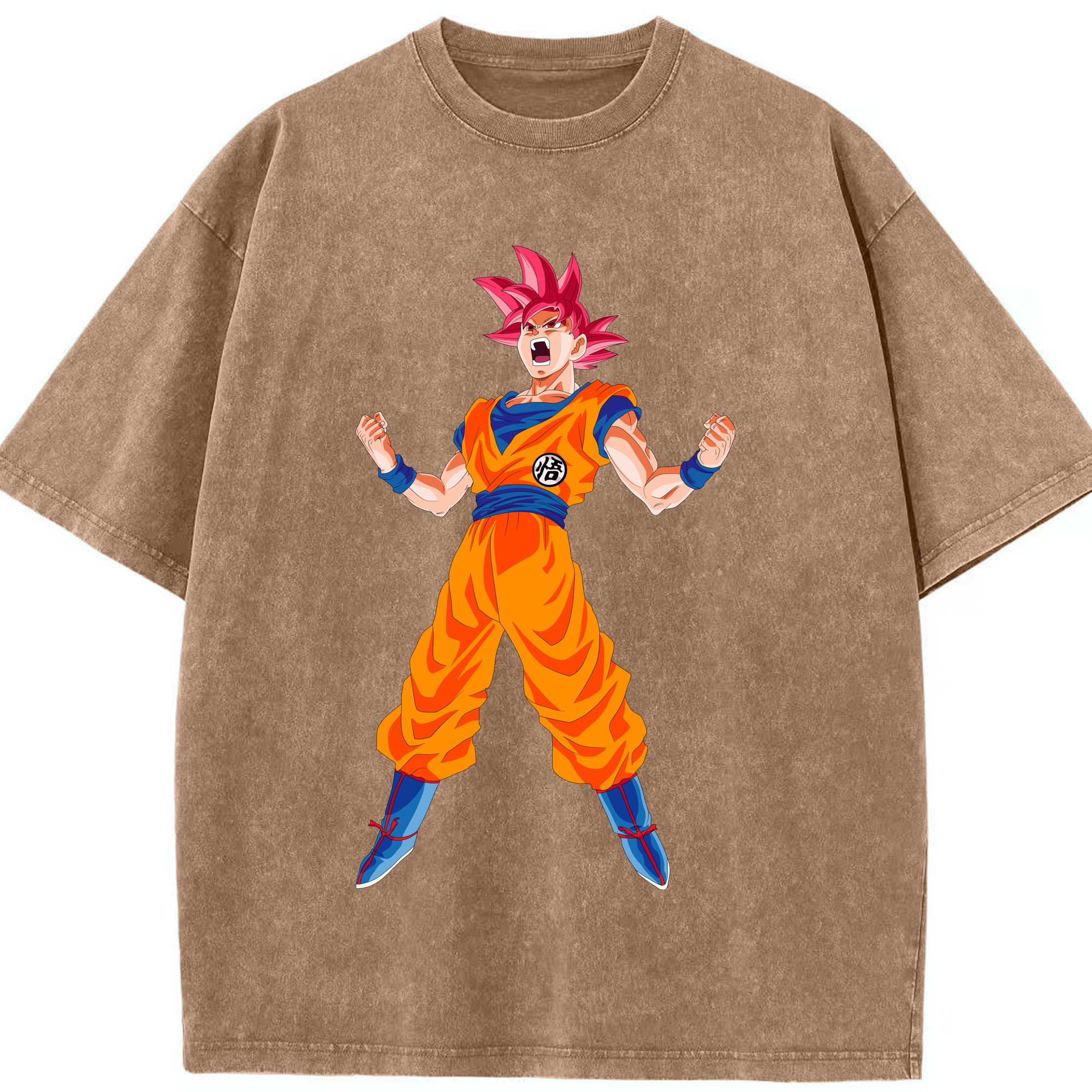 ドラゴンボール 孫悟空（そん ごくう）Son Goku カカロット DRAGON BALL Kakarotto 綿100% ヴィンテージ風 半袖Tシャツ（フロントプリント）