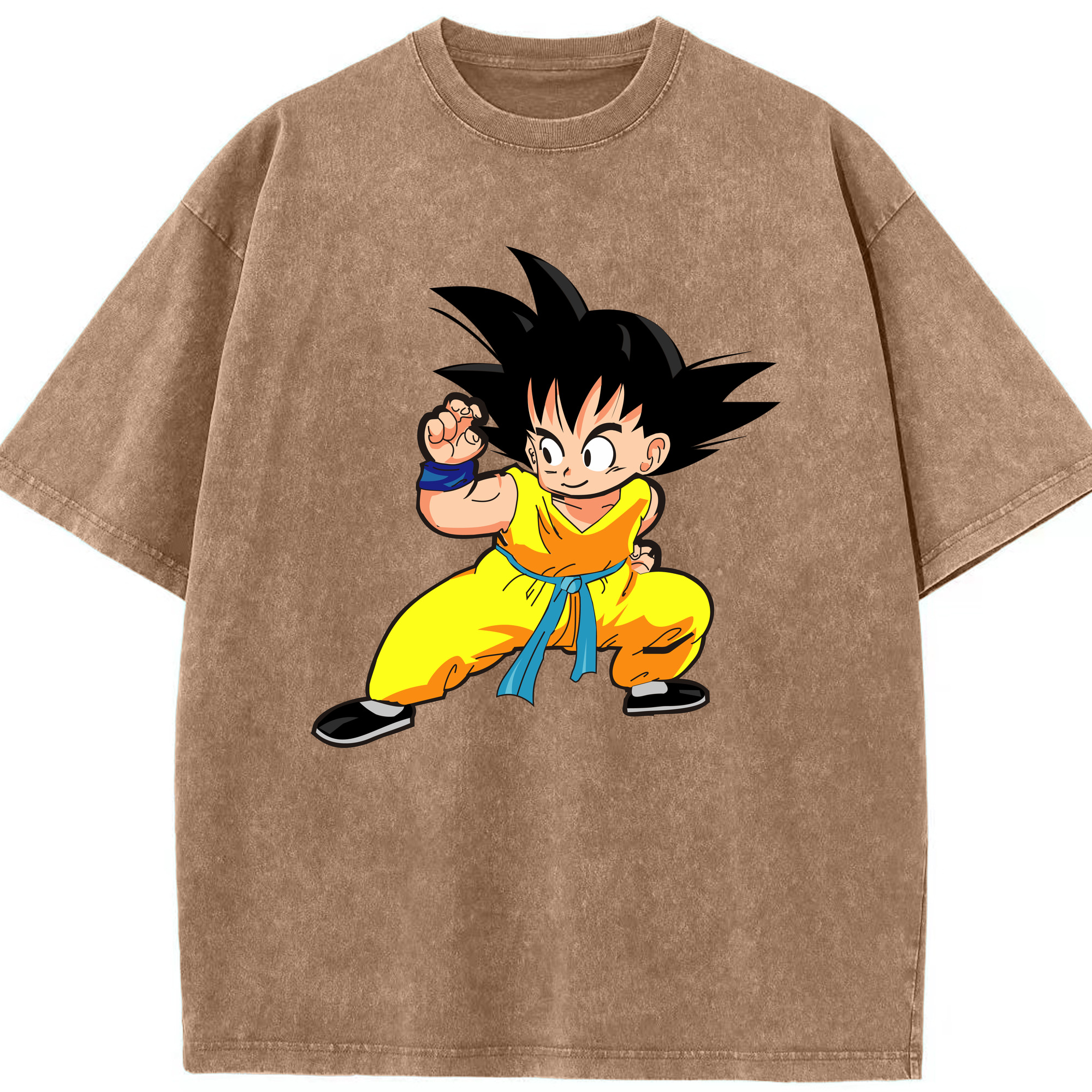 ドラゴンボール 孫悟空（そん ごくう）Son Goku カカロット DRAGON BALL Kakarotto 綿100% ヴィンテージ風 半袖Tシャツ（フロントプリント）