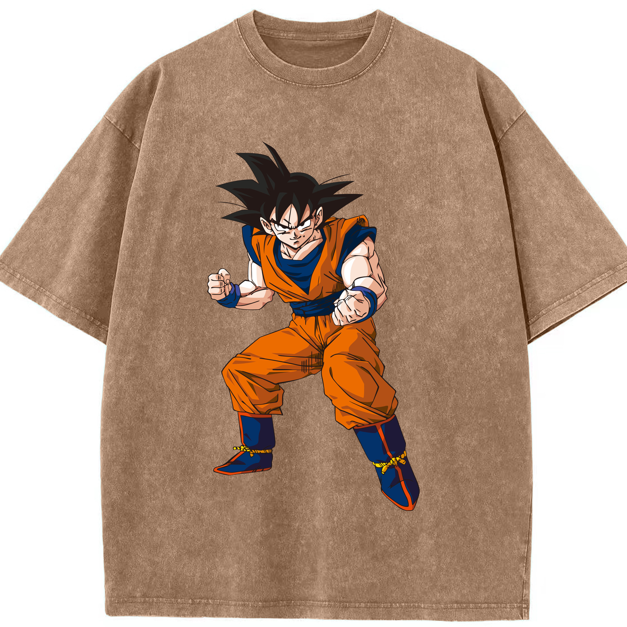 ドラゴンボール 孫悟空（そん ごくう）Son Goku カカロット DRAGON BALL Kakarotto 綿100% ヴィンテージ風 半袖Tシャツ（フロントプリント）