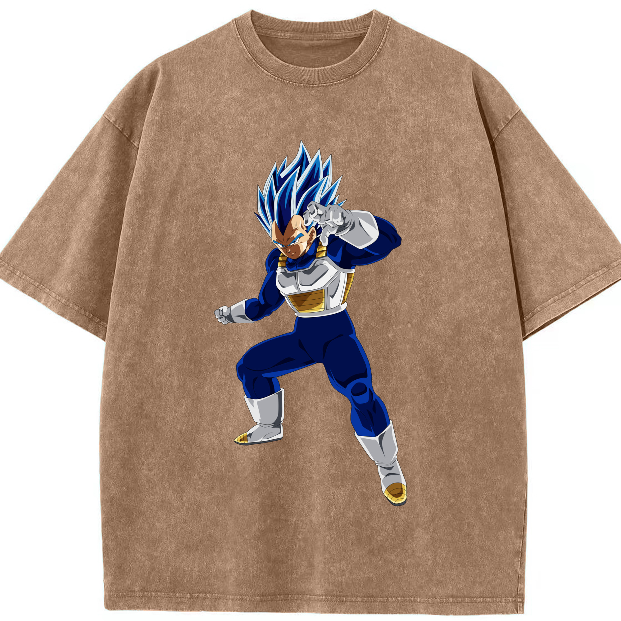 （画像用） ドラゴンボール ベジータ四世（Bejīta Yonsei）DRAGON BALL Vegeta IV 綿100% ヴィンテージ風 半袖Tシャツ（フロントプリント）