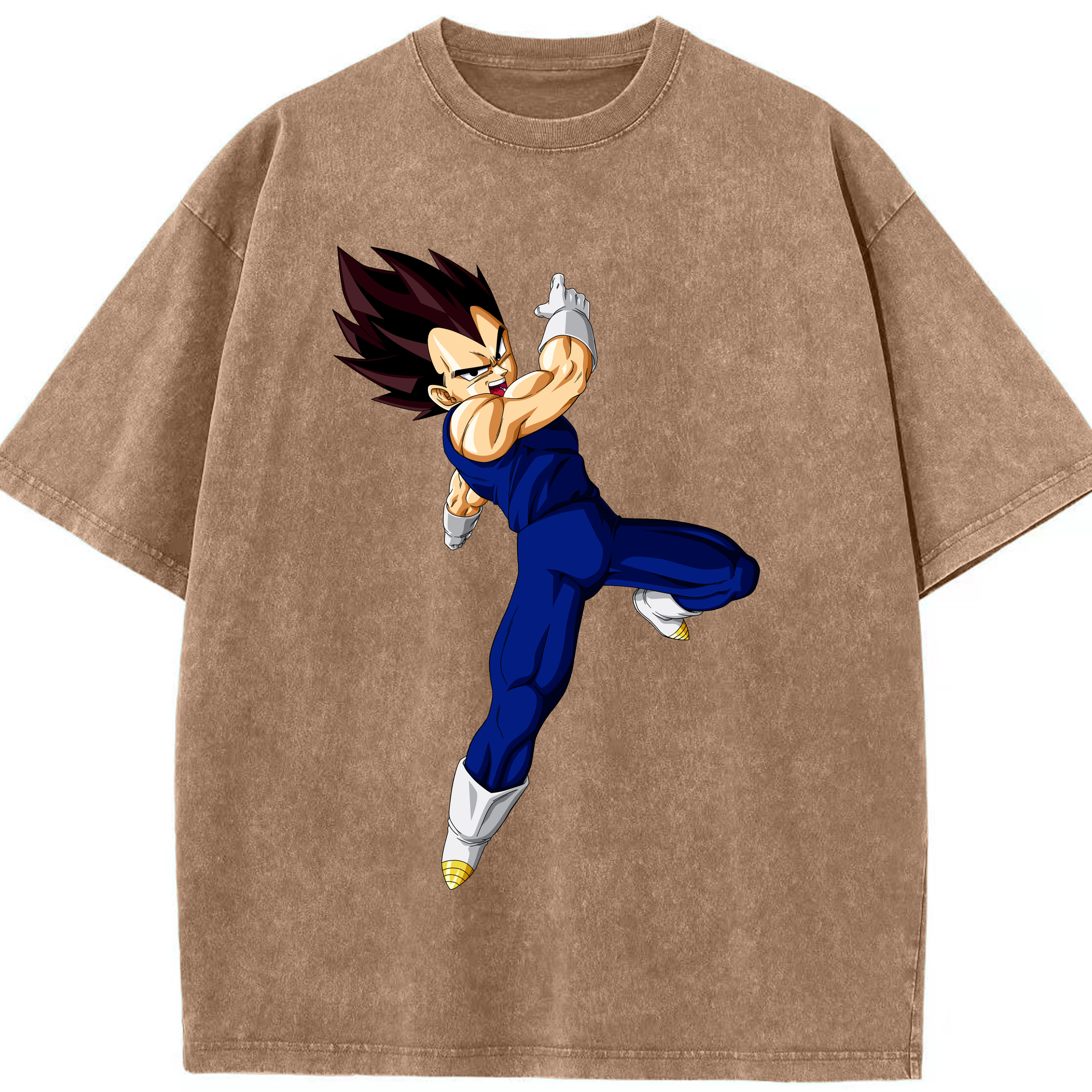 （画像用） ドラゴンボール ベジータ四世（Bejīta Yonsei）DRAGON BALL Vegeta IV 綿100% ヴィンテージ風 半袖Tシャツ（フロントプリント）