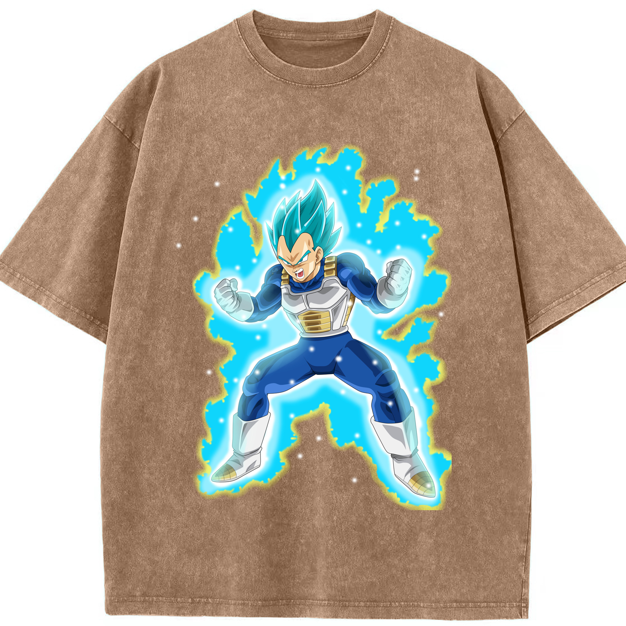 （画像用） ドラゴンボール ベジータ四世（Bejīta Yonsei）DRAGON BALL Vegeta IV 綿100% ヴィンテージ風 半袖Tシャツ（フロントプリント）