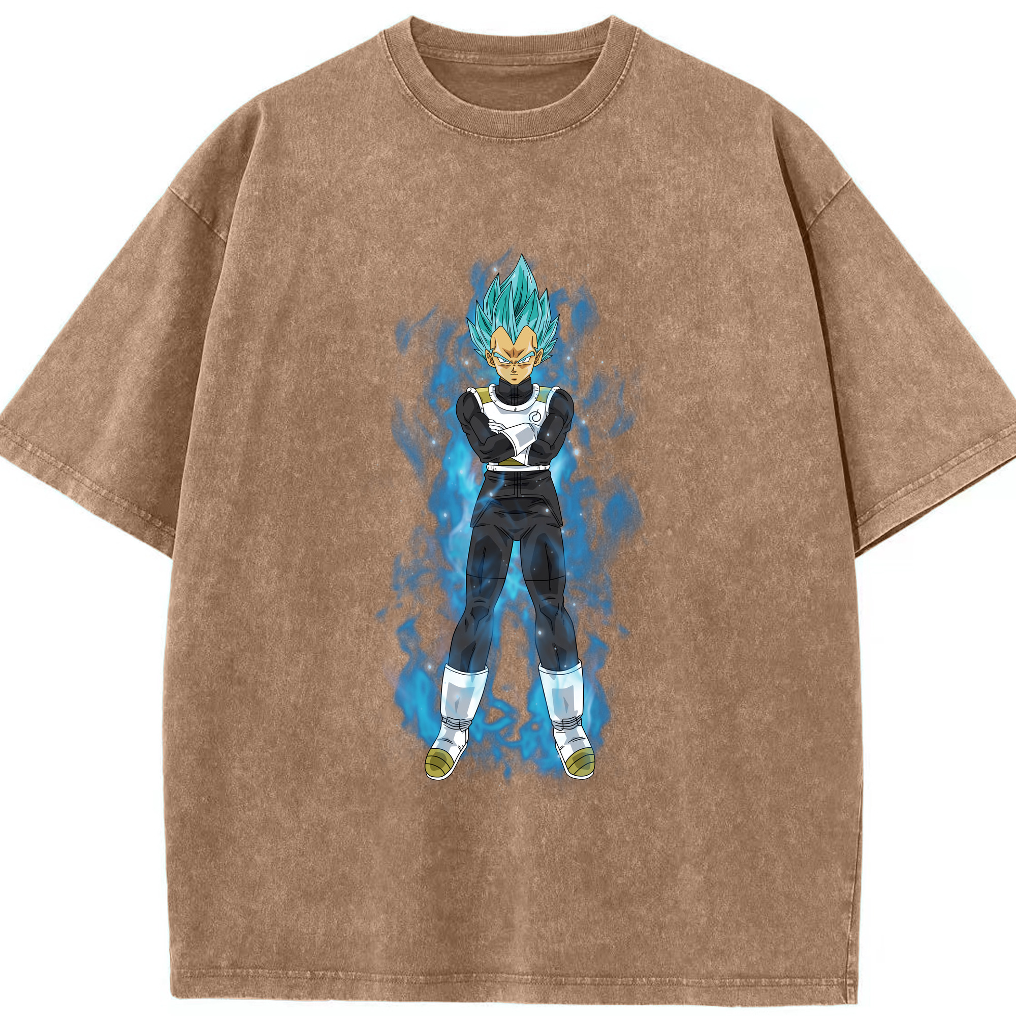（画像用） ドラゴンボール ベジータ四世（Bejīta Yonsei）DRAGON BALL Vegeta IV 綿100% ヴィンテージ風 半袖Tシャツ（フロントプリント）