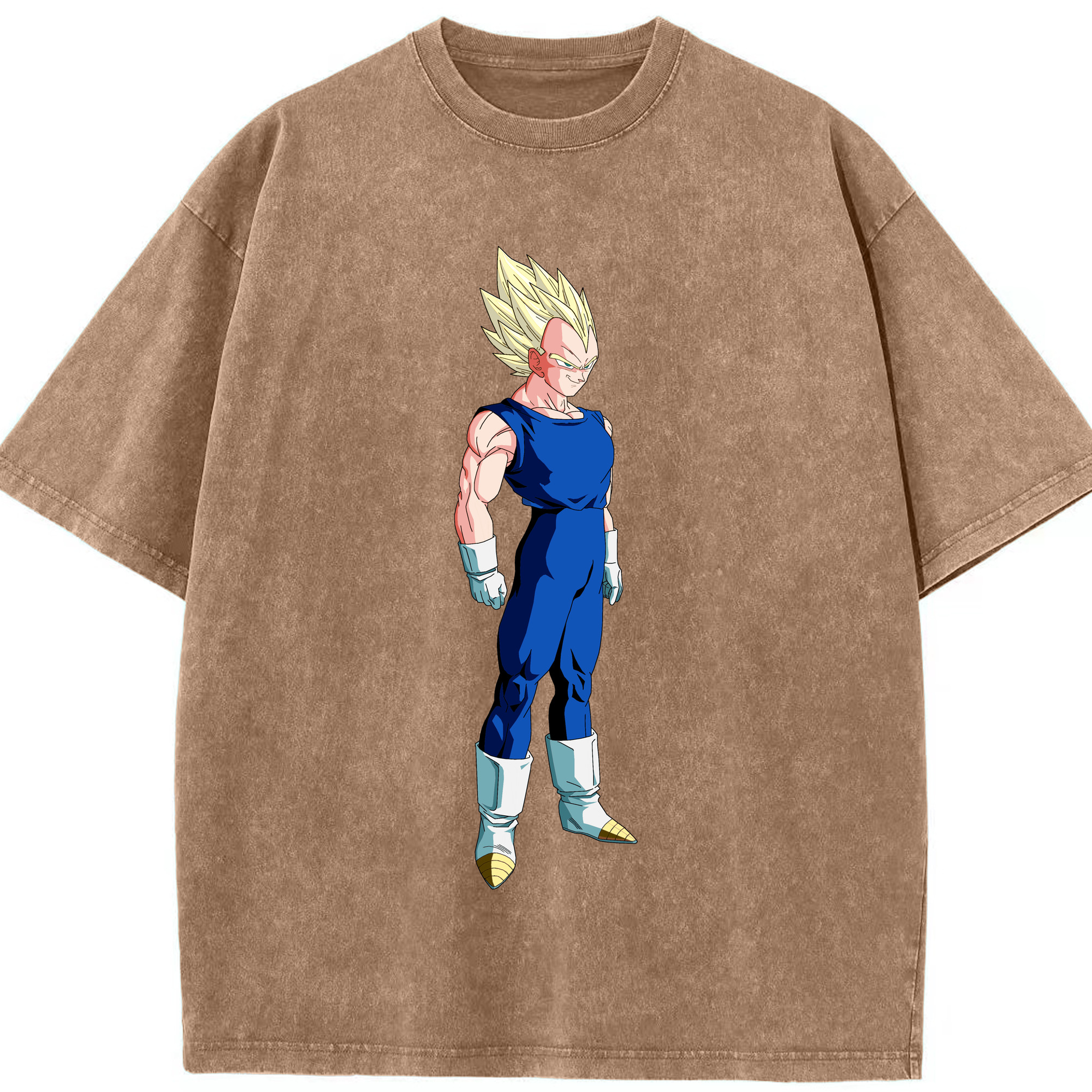 （画像用） ドラゴンボール ベジータ四世（Bejīta Yonsei）DRAGON BALL Vegeta IV 綿100% ヴィンテージ風 半袖Tシャツ（フロントプリント）