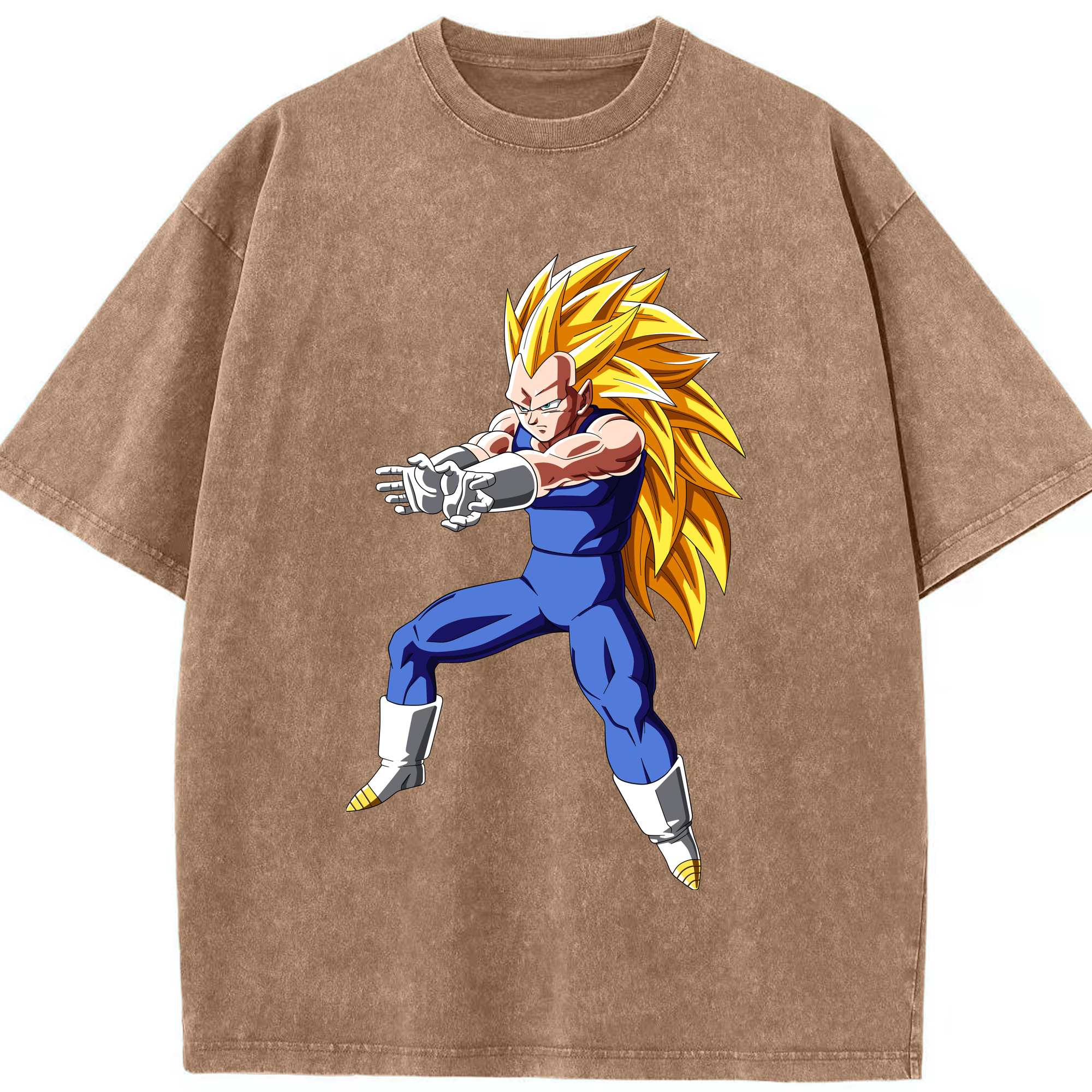 （画像用） ドラゴンボール ベジータ四世（Bejīta Yonsei）DRAGON BALL Vegeta IV 綿100% ヴィンテージ風 半袖Tシャツ（フロントプリント）