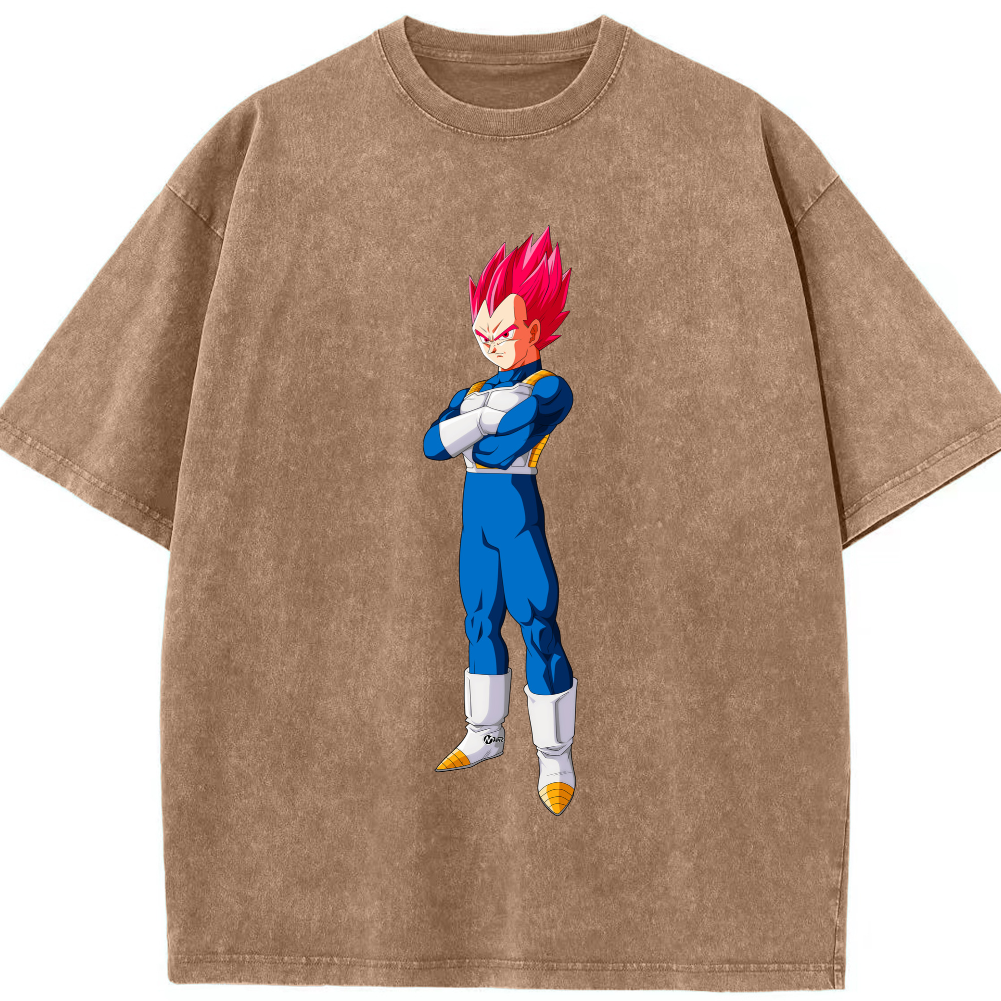 （画像用） ドラゴンボール ベジータ四世（Bejīta Yonsei）DRAGON BALL Vegeta IV 綿100% ヴィンテージ風 半袖Tシャツ（フロントプリント）