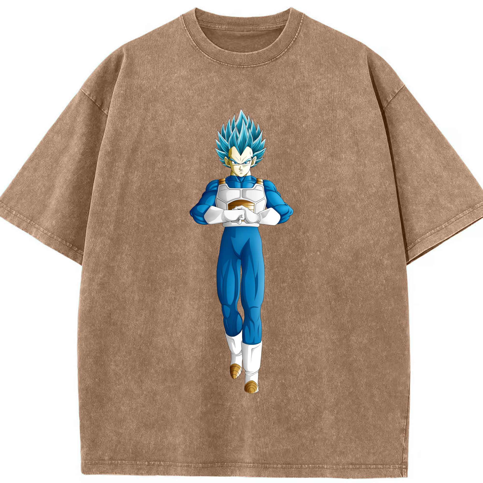 （画像用） ドラゴンボール ベジータ四世（Bejīta Yonsei）DRAGON BALL Vegeta IV 綿100% ヴィンテージ風 半袖Tシャツ（フロントプリント）