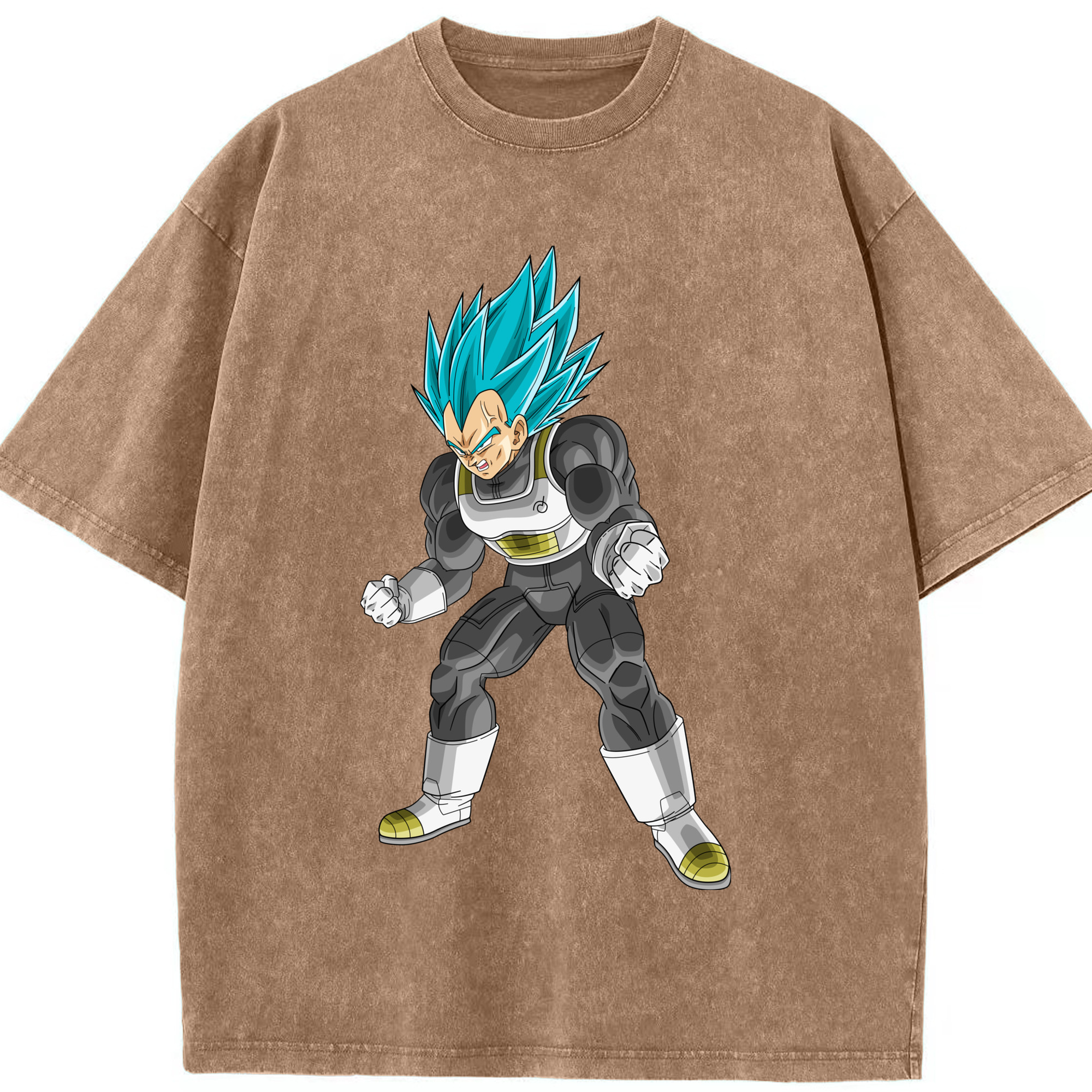 （画像用） ドラゴンボール ベジータ四世（Bejīta Yonsei）DRAGON BALL Vegeta IV 綿100% ヴィンテージ風 半袖Tシャツ（フロントプリント）