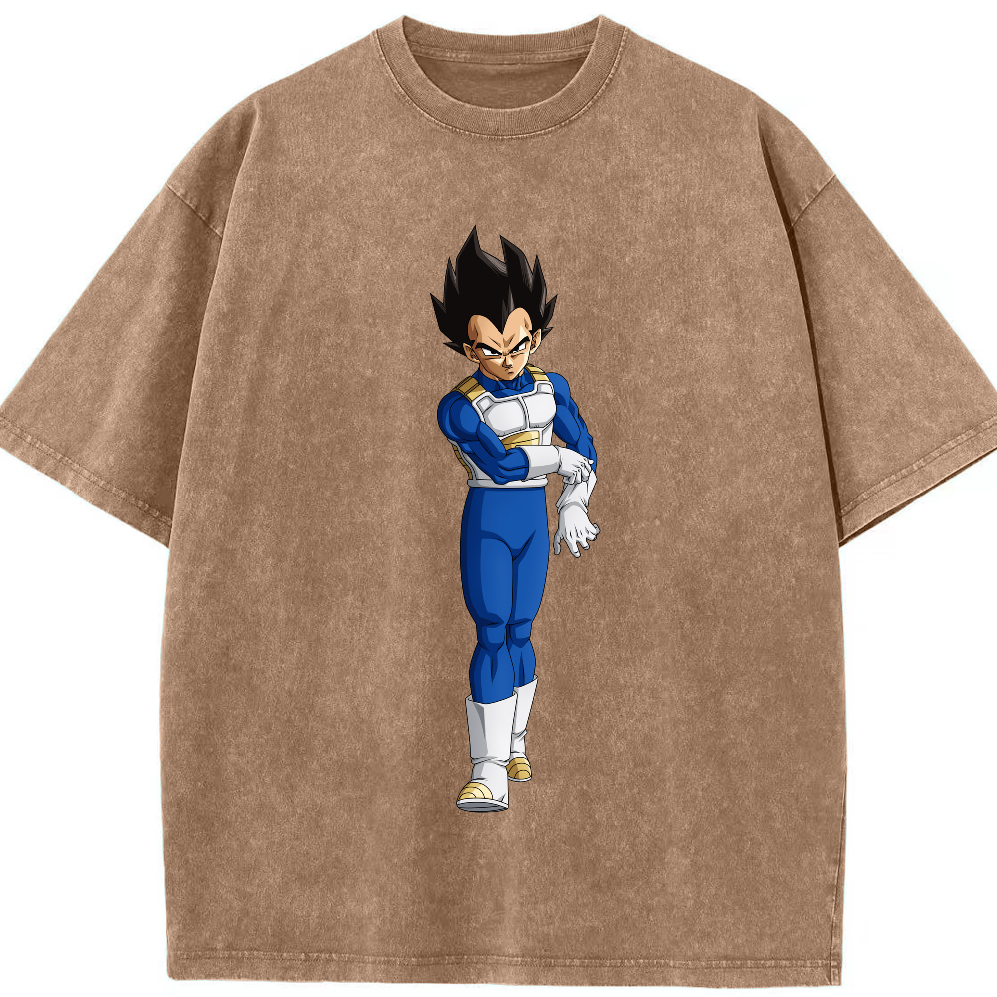 （画像用） ドラゴンボール ベジータ四世（Bejīta Yonsei）DRAGON BALL Vegeta IV 綿100% ヴィンテージ風 半袖Tシャツ（フロントプリント）