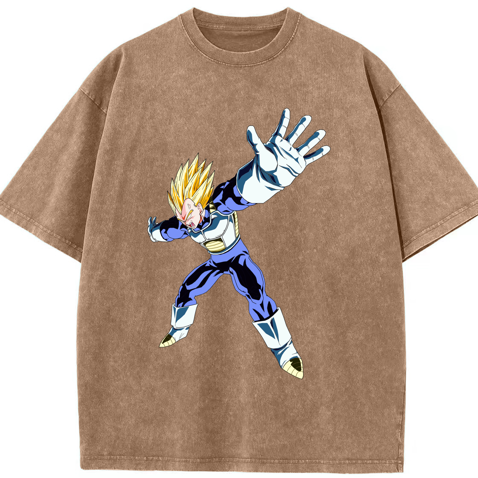 （画像用） ドラゴンボール ベジータ四世（Bejīta Yonsei）DRAGON BALL Vegeta IV 綿100% ヴィンテージ風 半袖Tシャツ（フロントプリント）