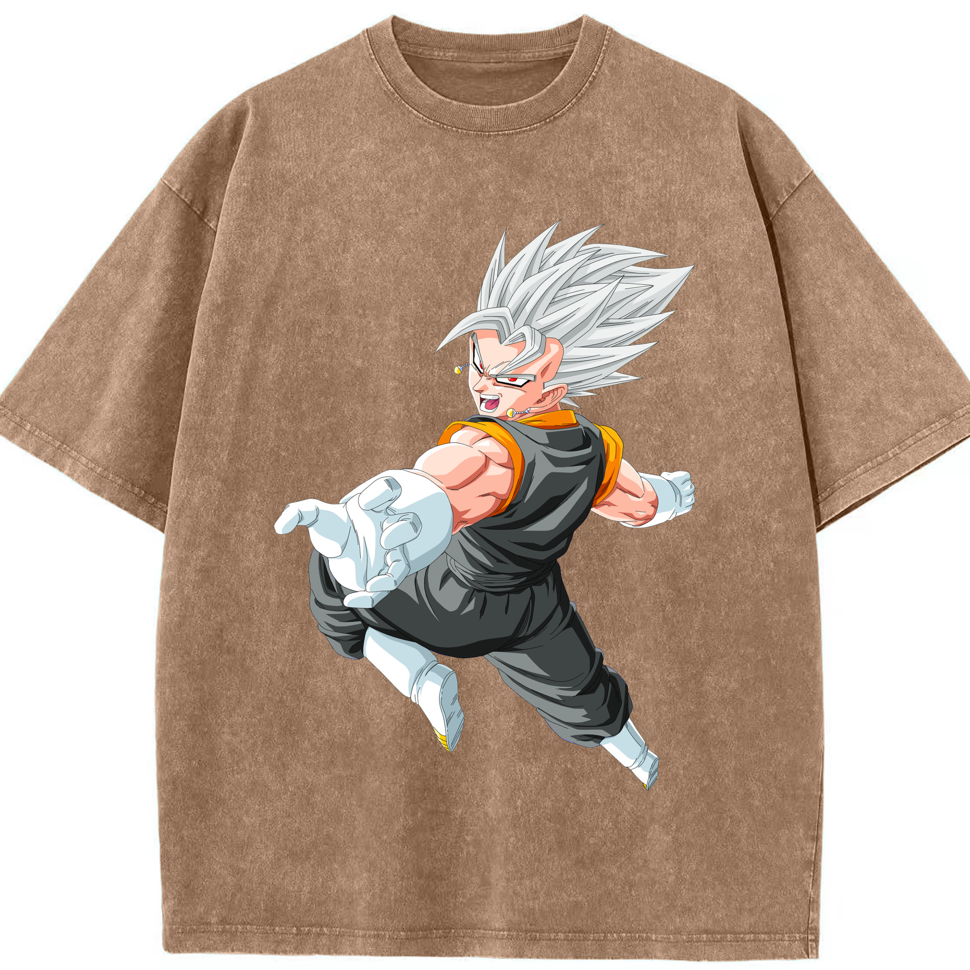 （画像用） ドラゴンボール ベジータ四世（Bejīta Yonsei）DRAGON BALL Vegeta IV 綿100% ヴィンテージ風 半袖Tシャツ（フロントプリント）
