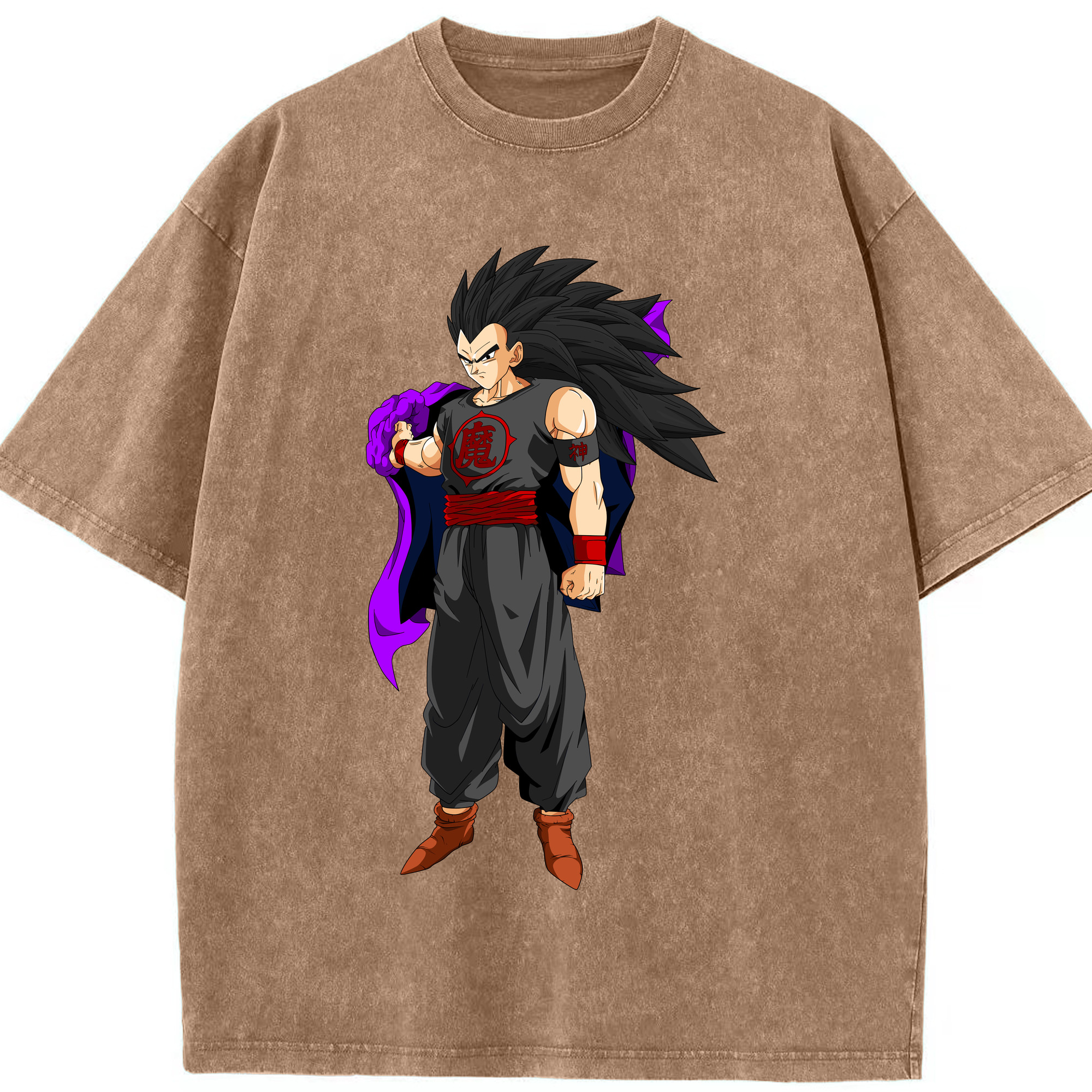 （画像用） ドラゴンボール ベジータ四世（Bejīta Yonsei）DRAGON BALL Vegeta IV 綿100% ヴィンテージ風 半袖Tシャツ（フロントプリント）