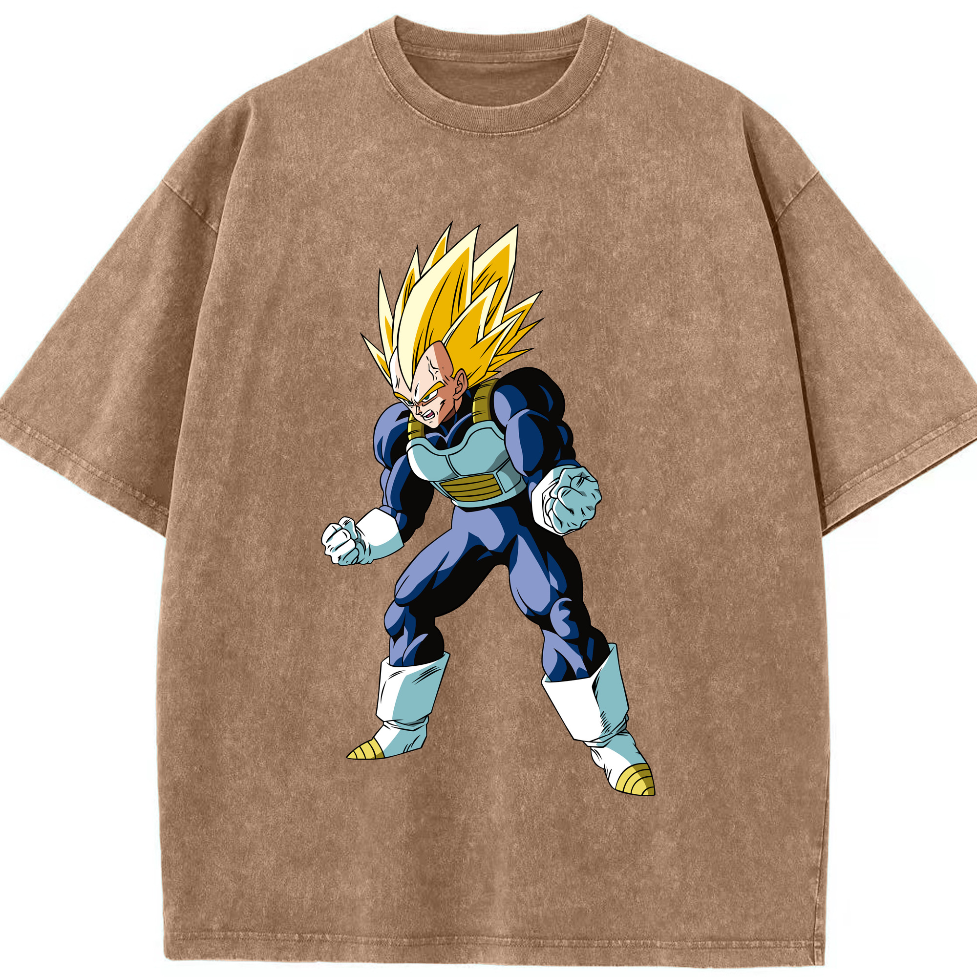 （画像用） ドラゴンボール ベジータ四世（Bejīta Yonsei）DRAGON BALL Vegeta IV 綿100% ヴィンテージ風 半袖Tシャツ（フロントプリント）