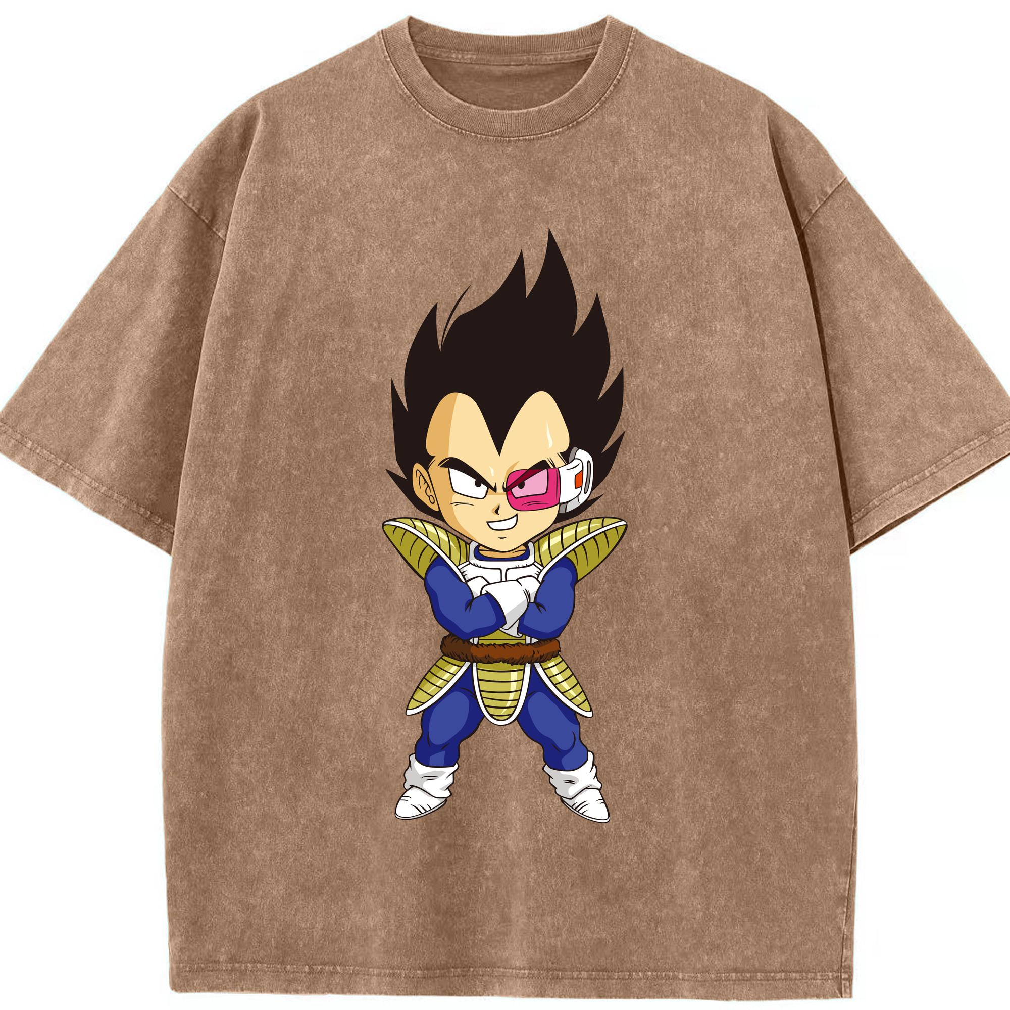 （画像用） ドラゴンボール ベジータ四世（Bejīta Yonsei）DRAGON BALL Vegeta IV 綿100% ヴィンテージ風 半袖Tシャツ（フロントプリント）