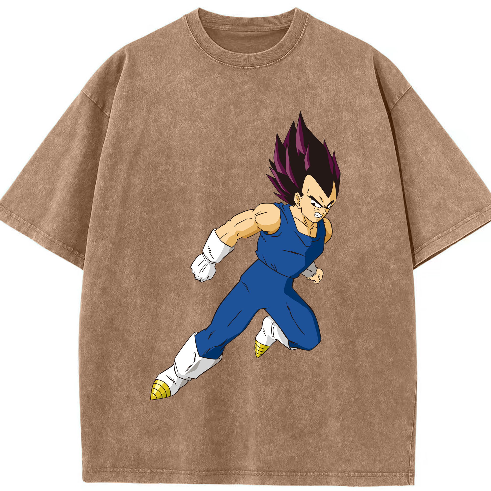 （画像用） ドラゴンボール ベジータ四世（Bejīta Yonsei）DRAGON BALL Vegeta IV 綿100% ヴィンテージ風 半袖Tシャツ（フロントプリント）