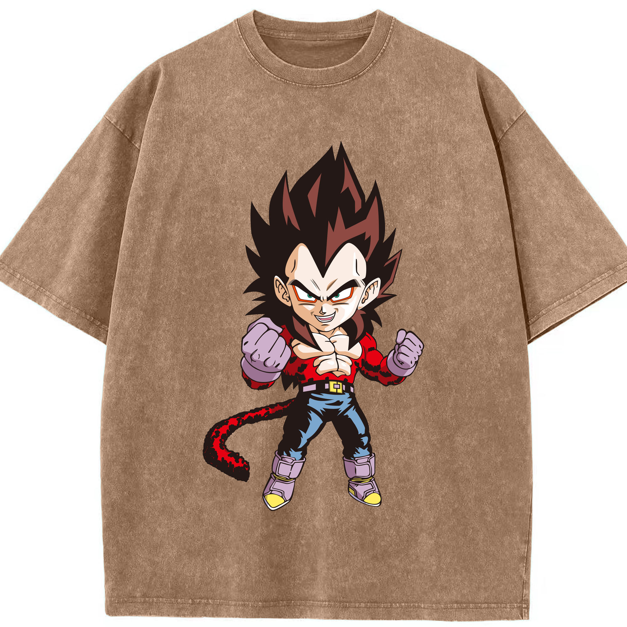 （画像用） ドラゴンボール ベジータ四世（Bejīta Yonsei）DRAGON BALL Vegeta IV 綿100% ヴィンテージ風 半袖Tシャツ（フロントプリント）