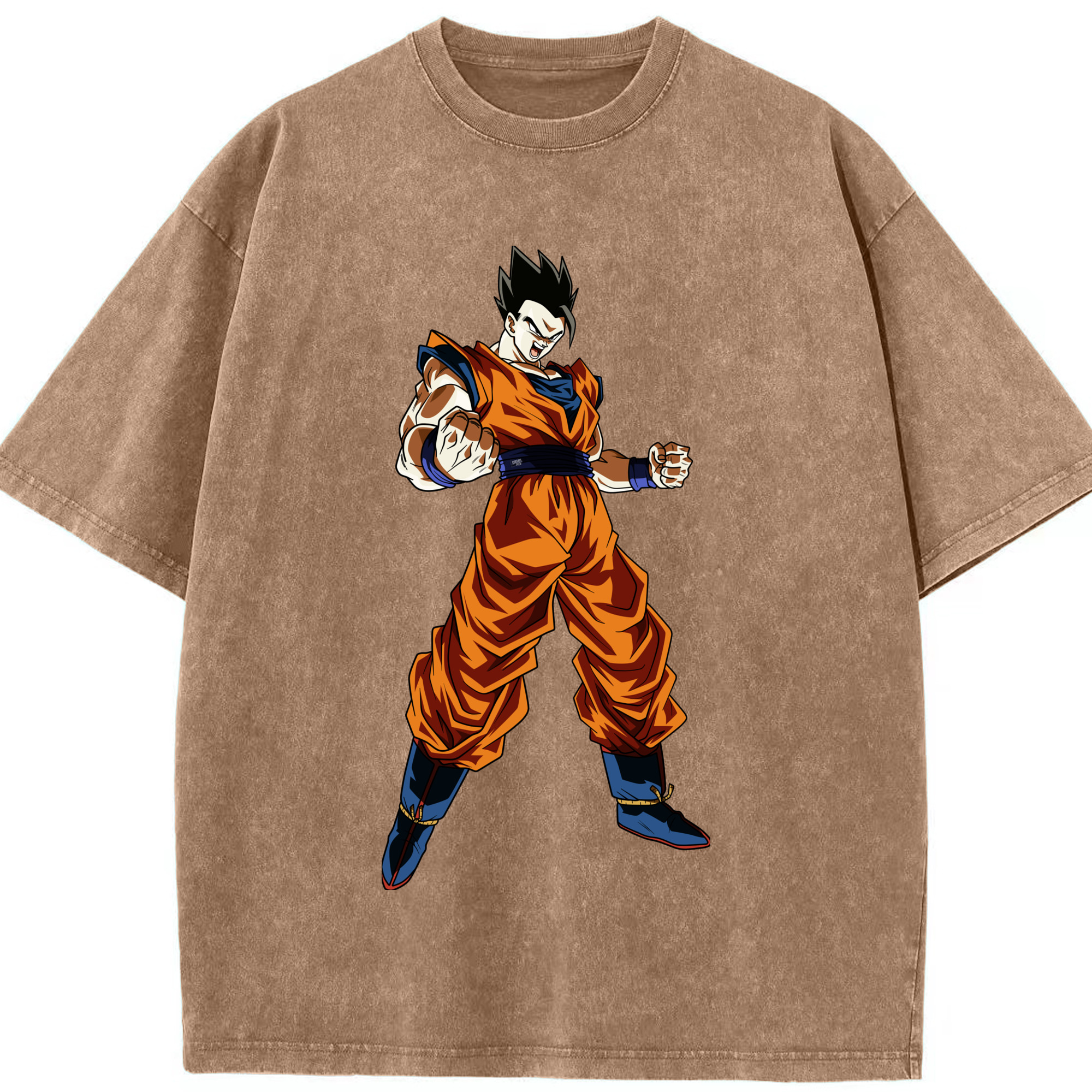 （画像用） ドラゴンボール 孫 悟飯（そんごはん）DRAGON BALL Son Gohan 綿100% ヴィンテージ風 半袖Tシャツ（フロントプリント）