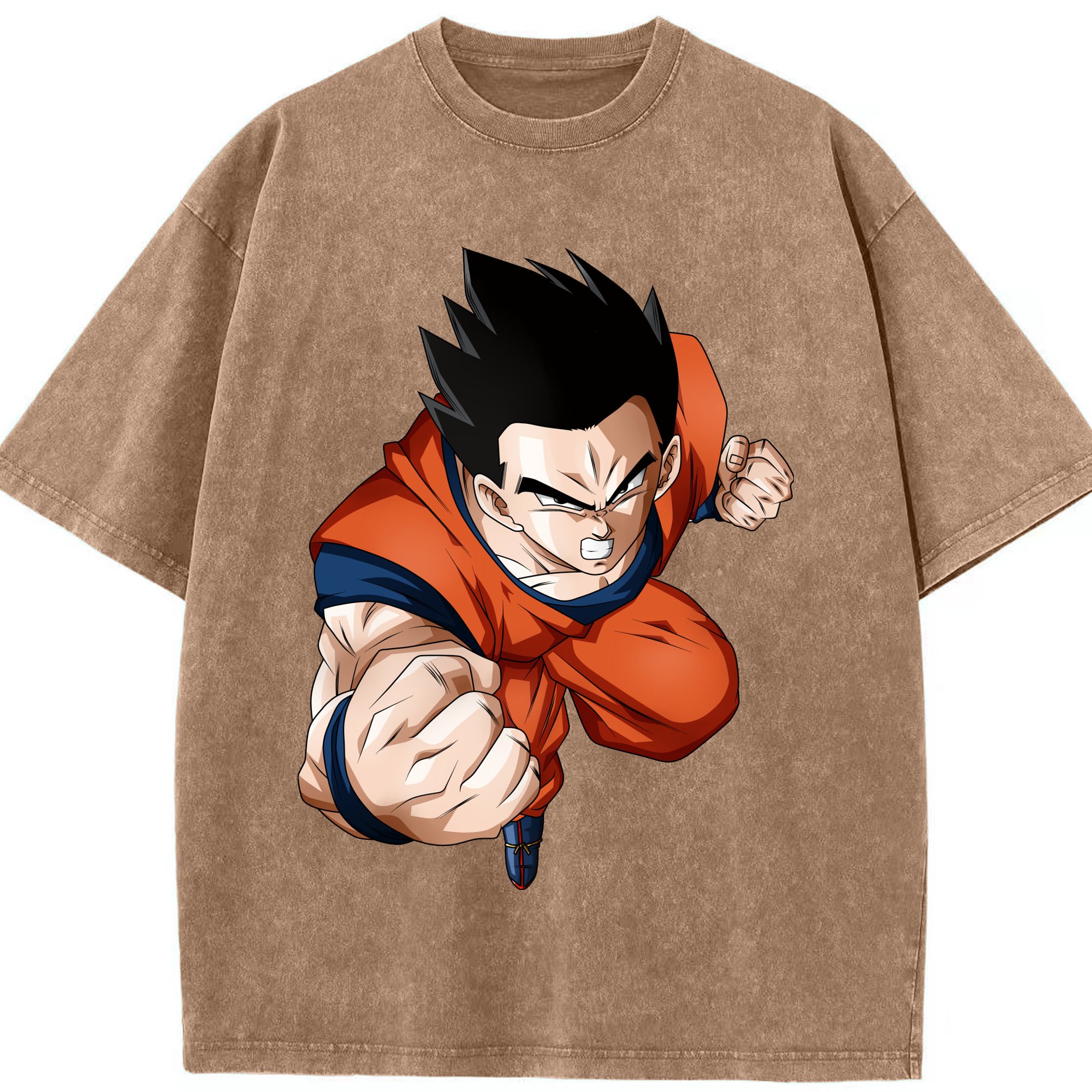 （画像用） ドラゴンボール 孫 悟飯（そんごはん）DRAGON BALL Son Gohan 綿100% ヴィンテージ風 半袖Tシャツ（フロントプリント）