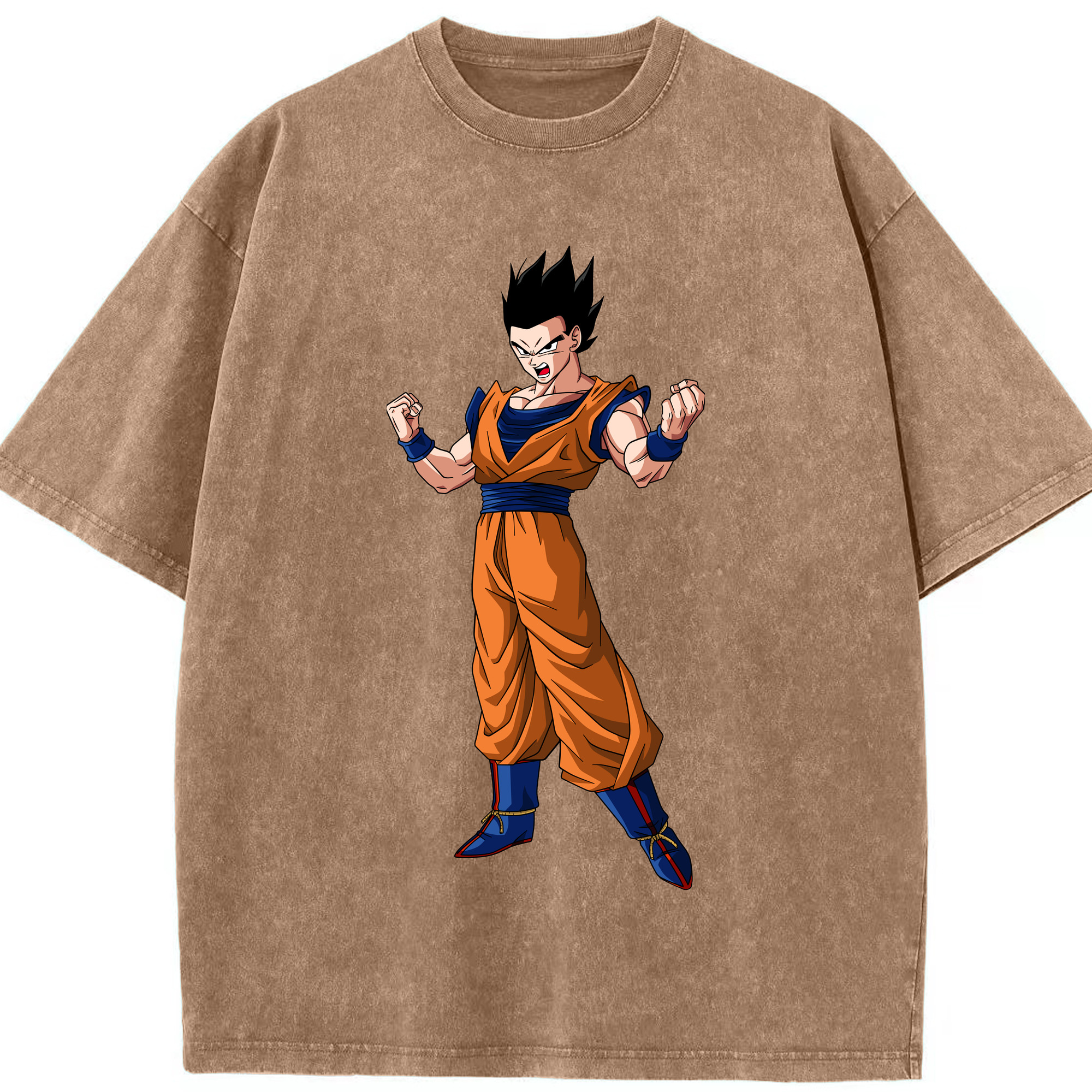 （画像用） ドラゴンボール 孫 悟飯（そんごはん）DRAGON BALL Son Gohan 綿100% ヴィンテージ風 半袖Tシャツ（フロントプリント）