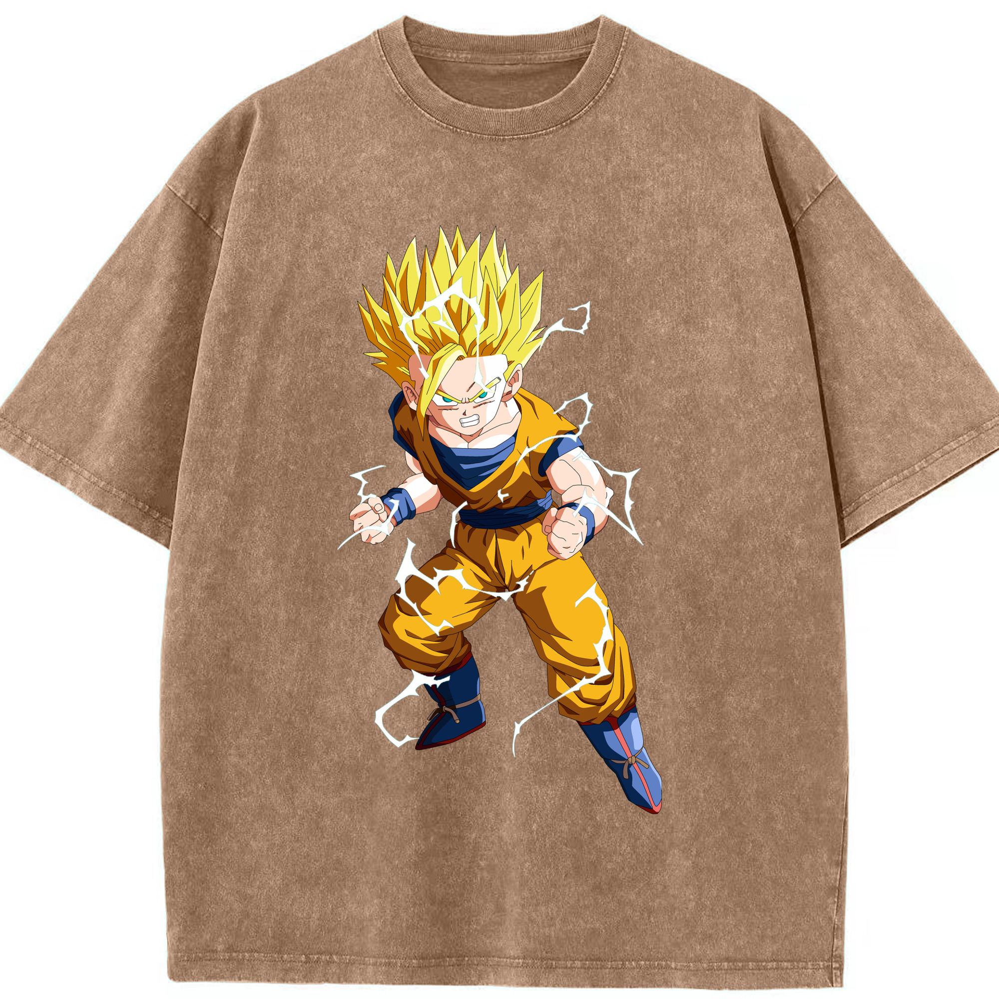 （画像用） ドラゴンボール 孫 悟飯（そんごはん）DRAGON BALL Son Gohan 綿100% ヴィンテージ風 半袖Tシャツ（フロントプリント）