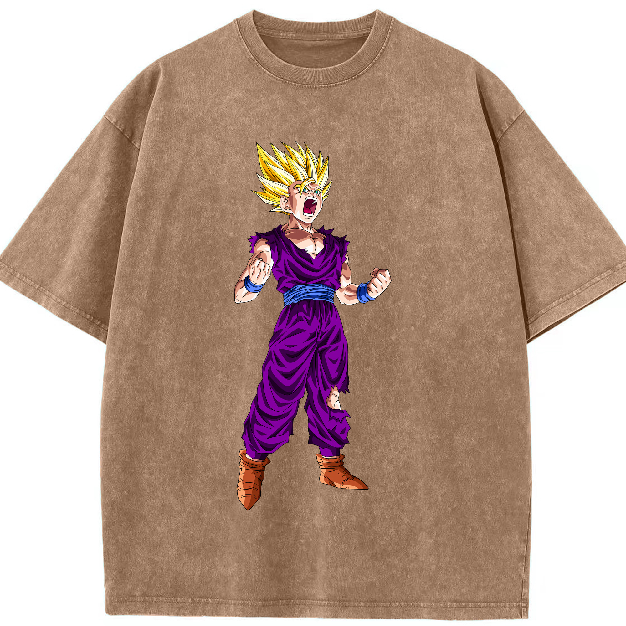 （画像用） ドラゴンボール 孫 悟飯（そんごはん）DRAGON BALL Son Gohan 綿100% ヴィンテージ風 半袖Tシャツ（フロントプリント）