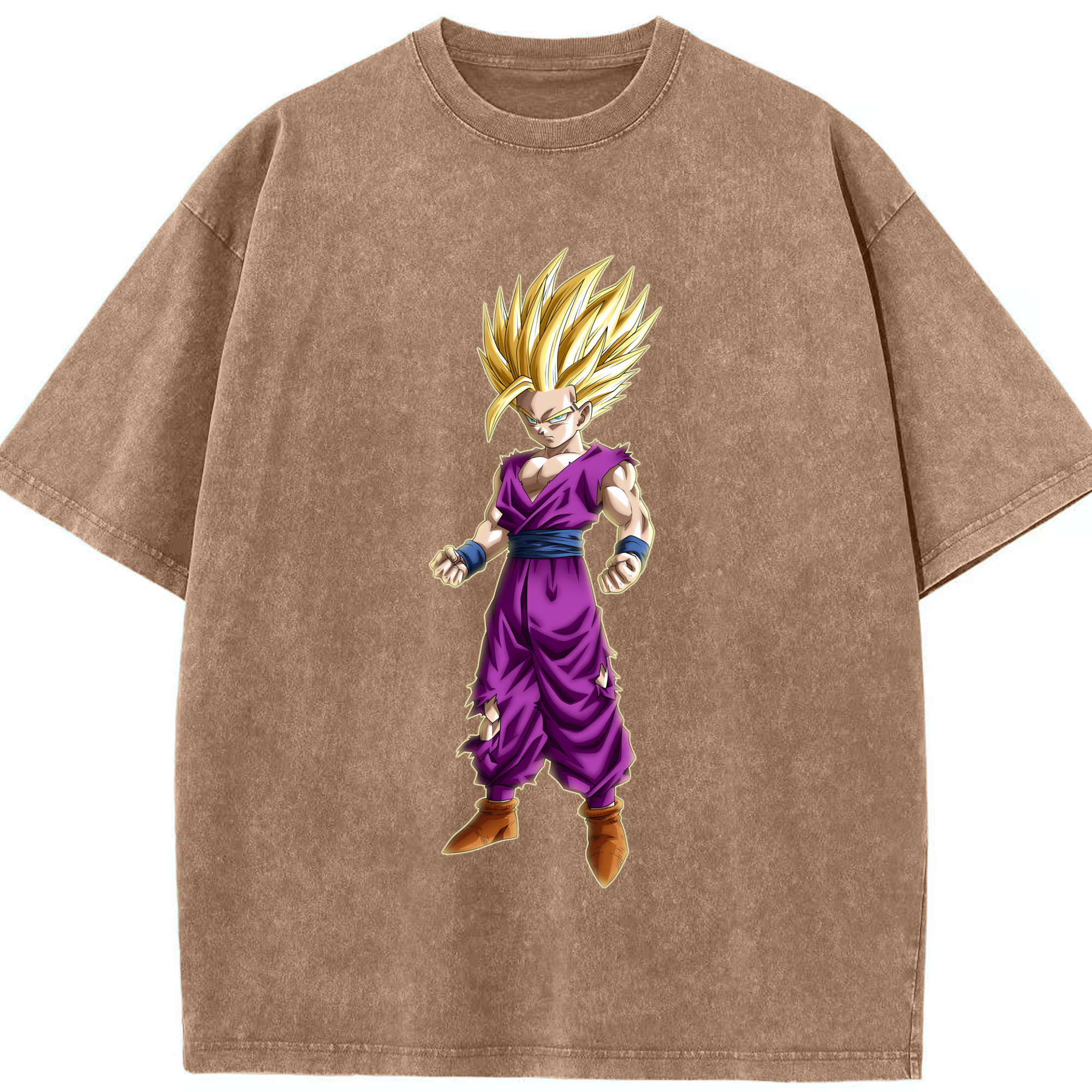 （画像用） ドラゴンボール 孫 悟飯（そんごはん）DRAGON BALL Son Gohan 綿100% ヴィンテージ風 半袖Tシャツ（フロントプリント）