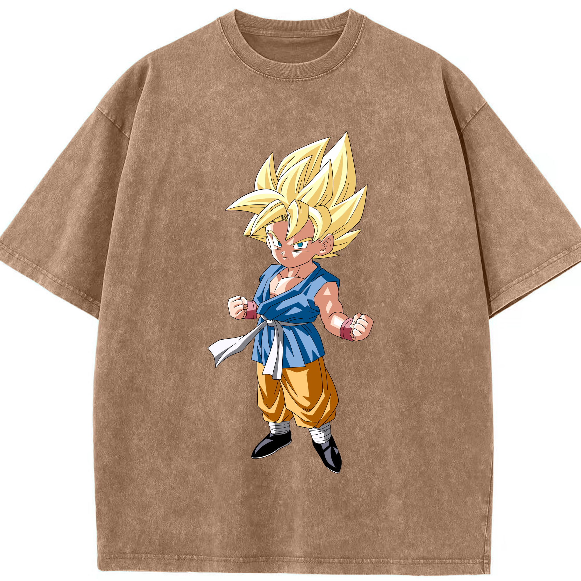 （画像用） ドラゴンボール 孫 悟飯（そんごはん）DRAGON BALL Son Gohan 綿100% ヴィンテージ風 半袖Tシャツ（フロントプリント）