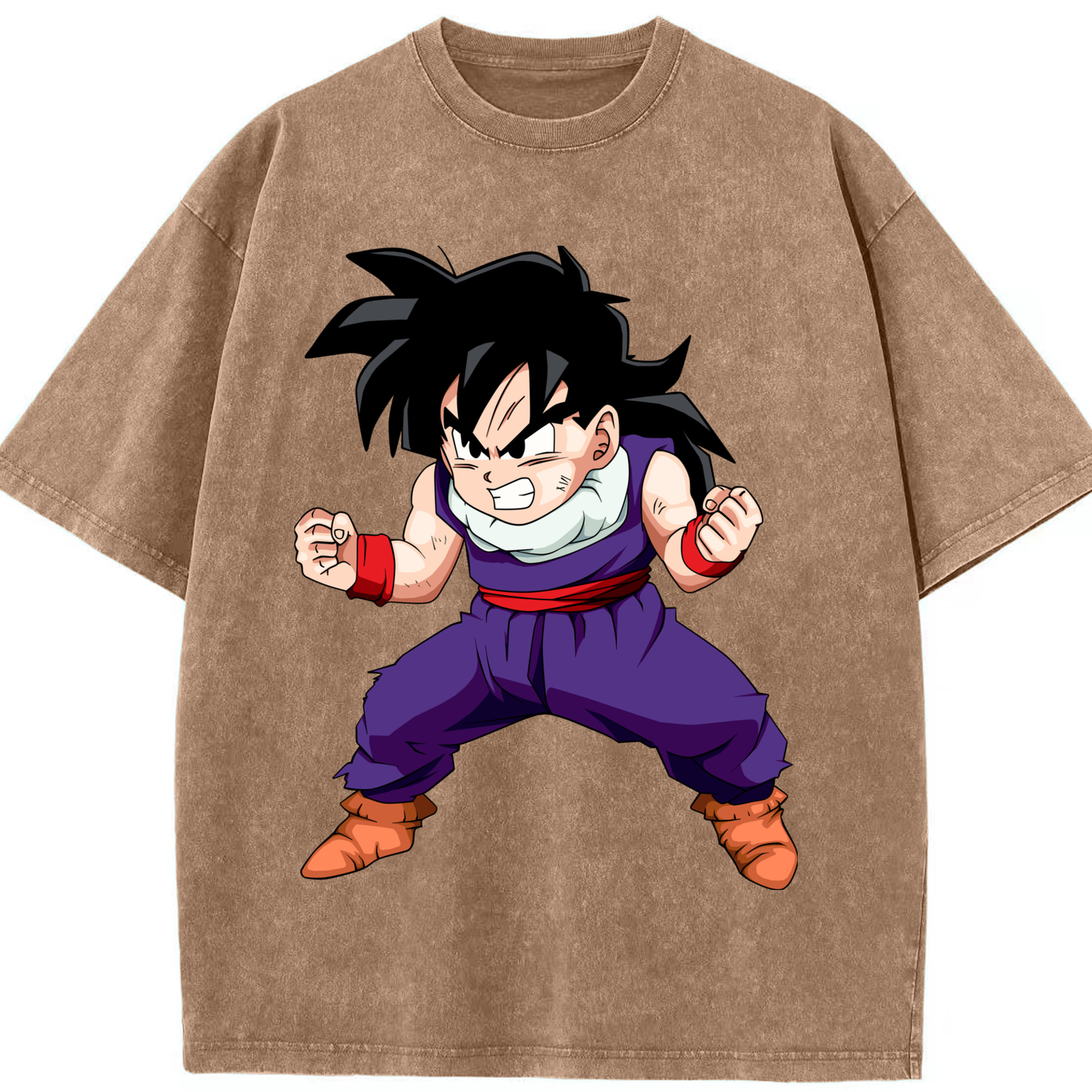 （画像用） ドラゴンボール 孫 悟飯（そんごはん）DRAGON BALL Son Gohan 綿100% ヴィンテージ風 半袖Tシャツ（フロントプリント）
