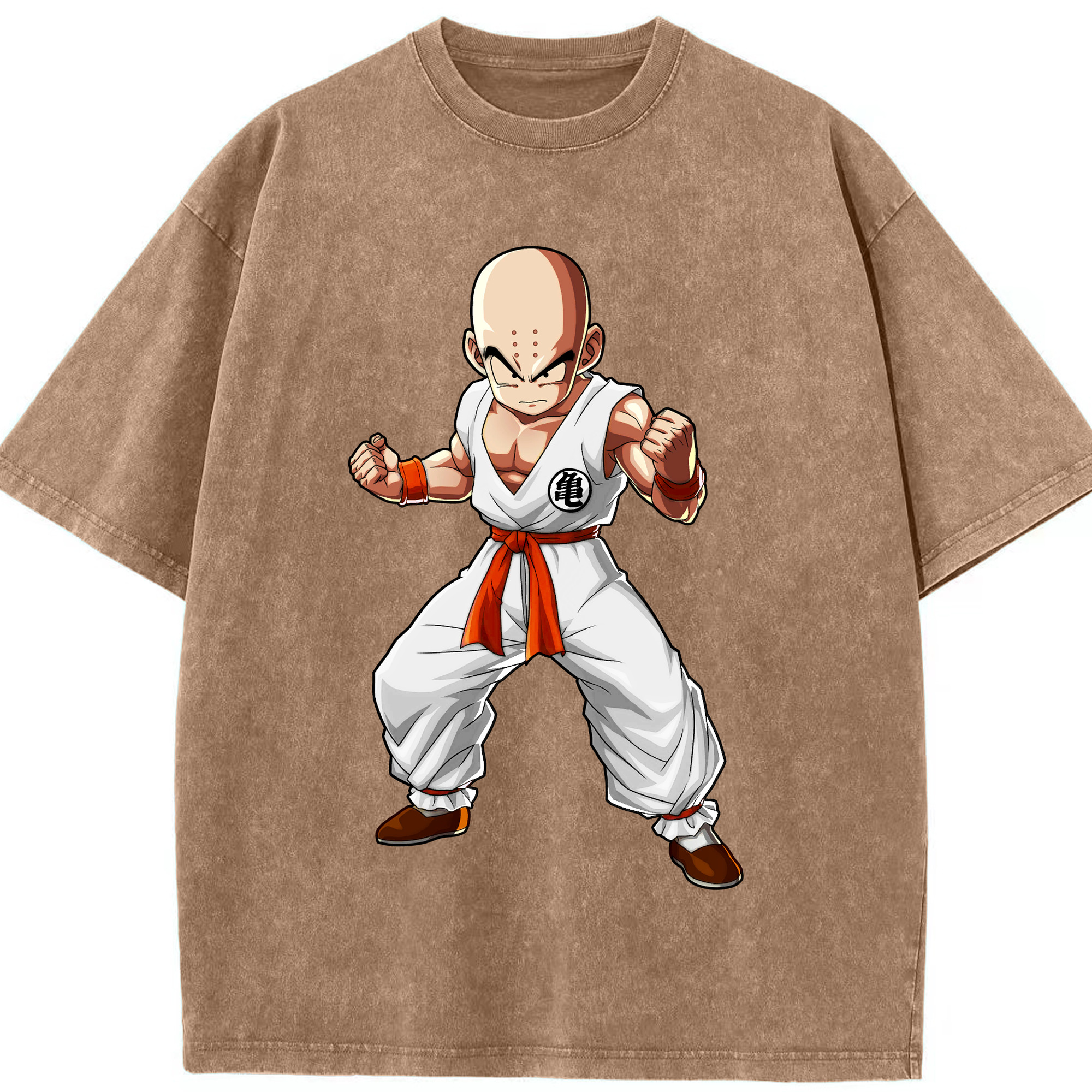 （画像用） ドラゴンボール クリリン DRAGON BALL krillin 綿100% ヴィンテージ風 半袖Tシャツ（フロントプリント）