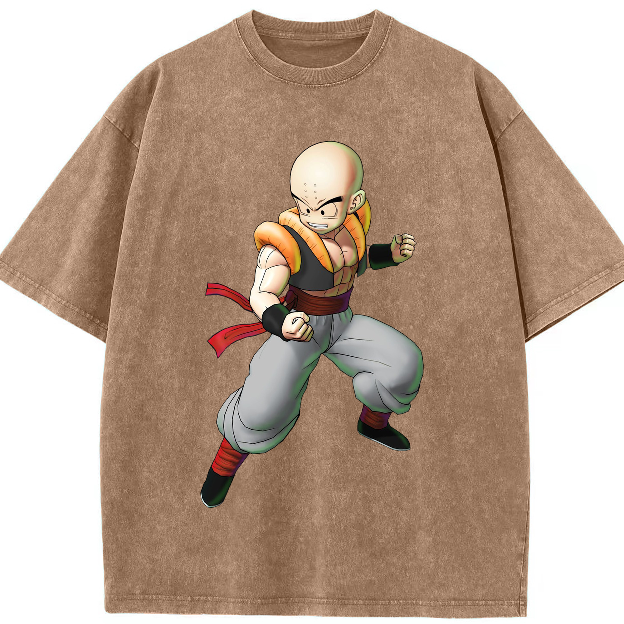 （画像用） ドラゴンボール クリリン DRAGON BALL krillin 綿100% ヴィンテージ風 半袖Tシャツ（フロントプリント）
