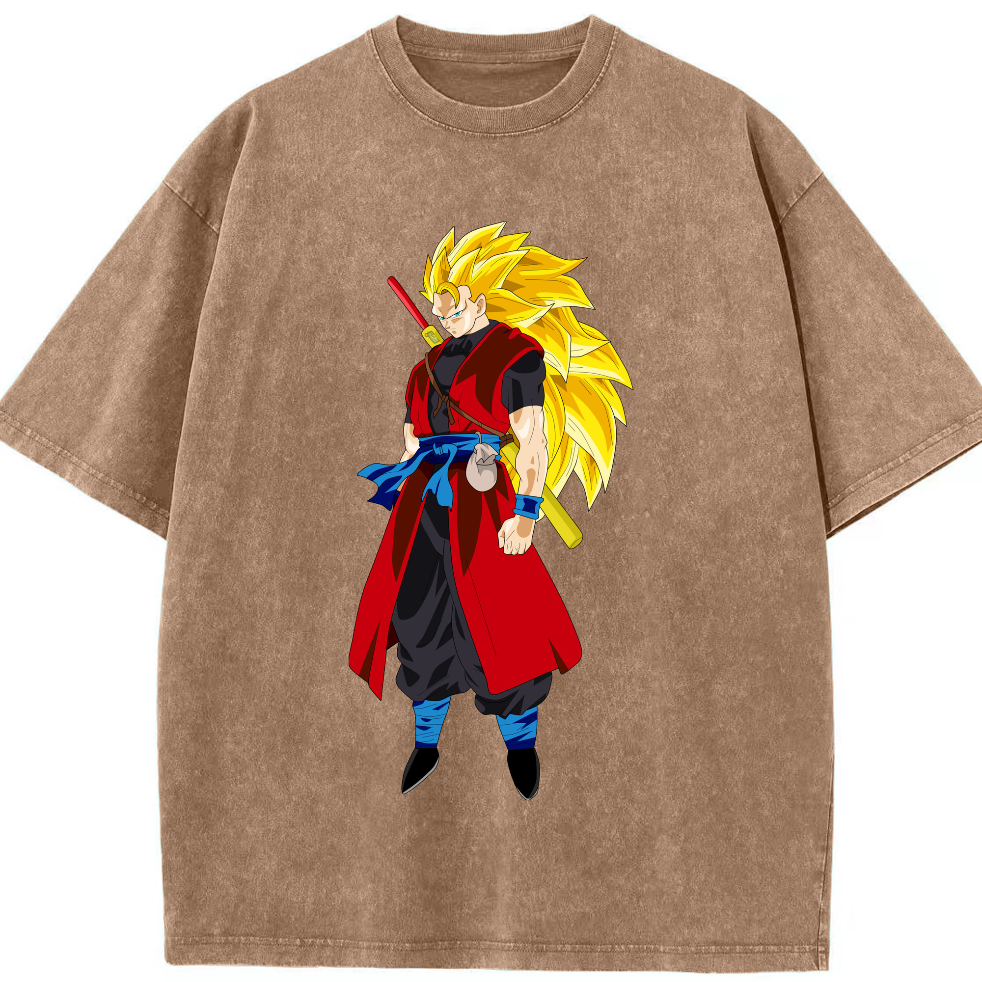 （画像用） ドラゴンボール トランクス（Torankusu）DRAGON BALL Trunks 綿100% ヴィンテージ風 半袖Tシャツ（フロントプリント）