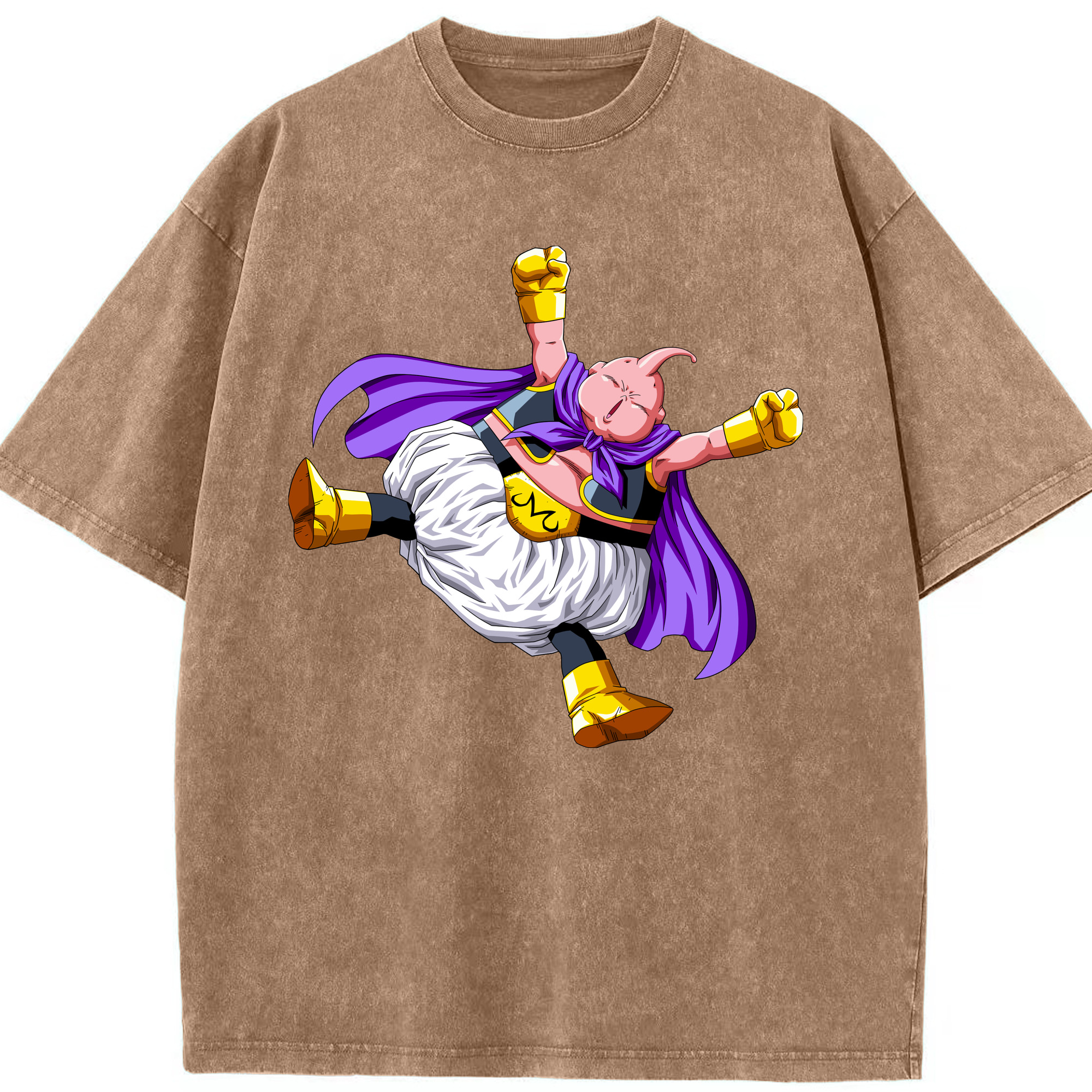 （画像用） ドラゴンボール 魔人ブウ DRAGON BALL Majin Buu 綿100% ヴィンテージ風 半袖Tシャツ（フロントプリント）