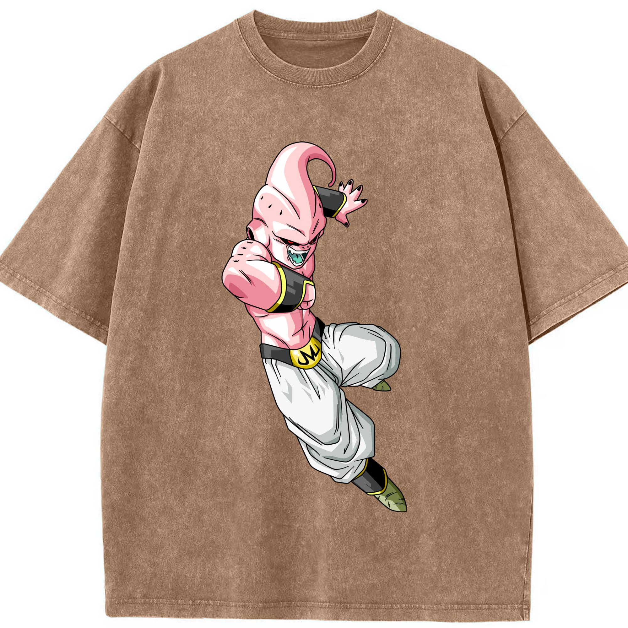 ドラゴンボール 魔人ブウ DRAGON BALL Majin Buu 綿100% ヴィンテージ風 半袖Tシャツ（フロントプリント）